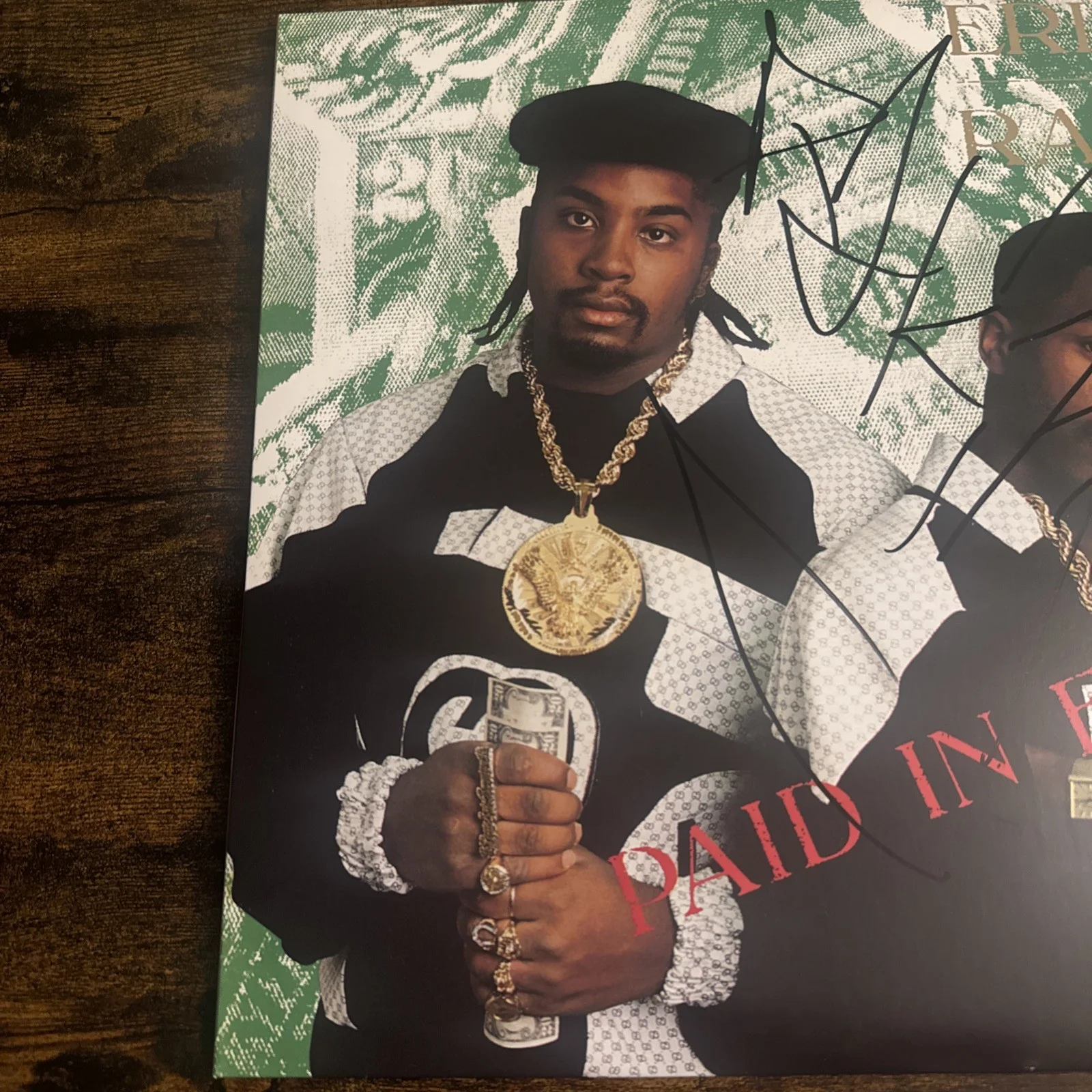 RAKIM THE GOD SIGNED Paid In Full ALBUM VINYL RECORD BECKETT Coa, изображение 4