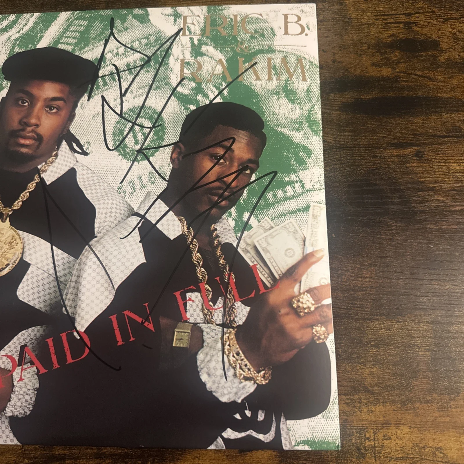 RAKIM THE GOD SIGNED Paid In Full ALBUM VINYL RECORD BECKETT Coa, изображение 5