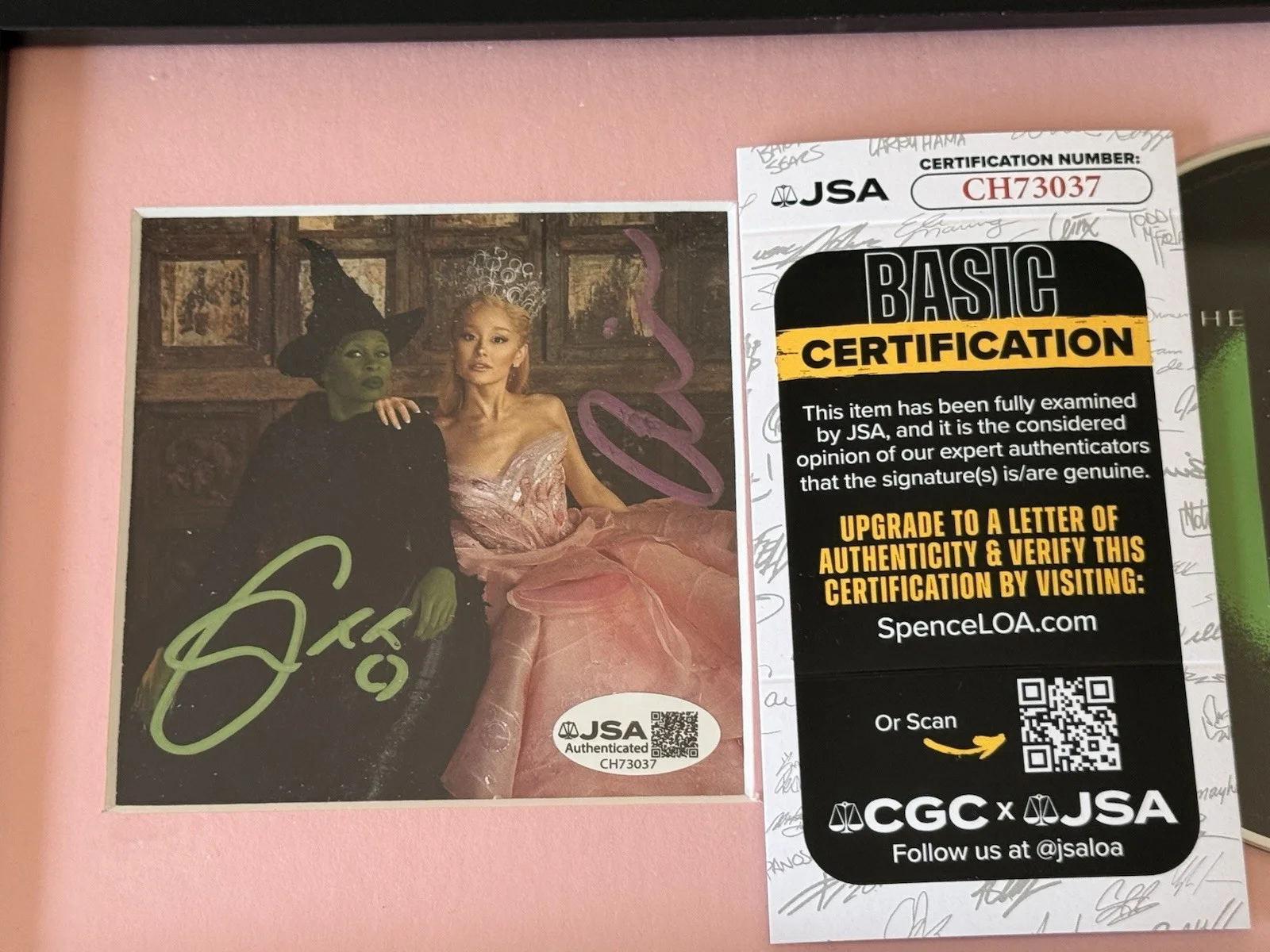 Wicked Signed CD Ariana Grande Cynthia Erivo JSA COA CH73037, изображение 3