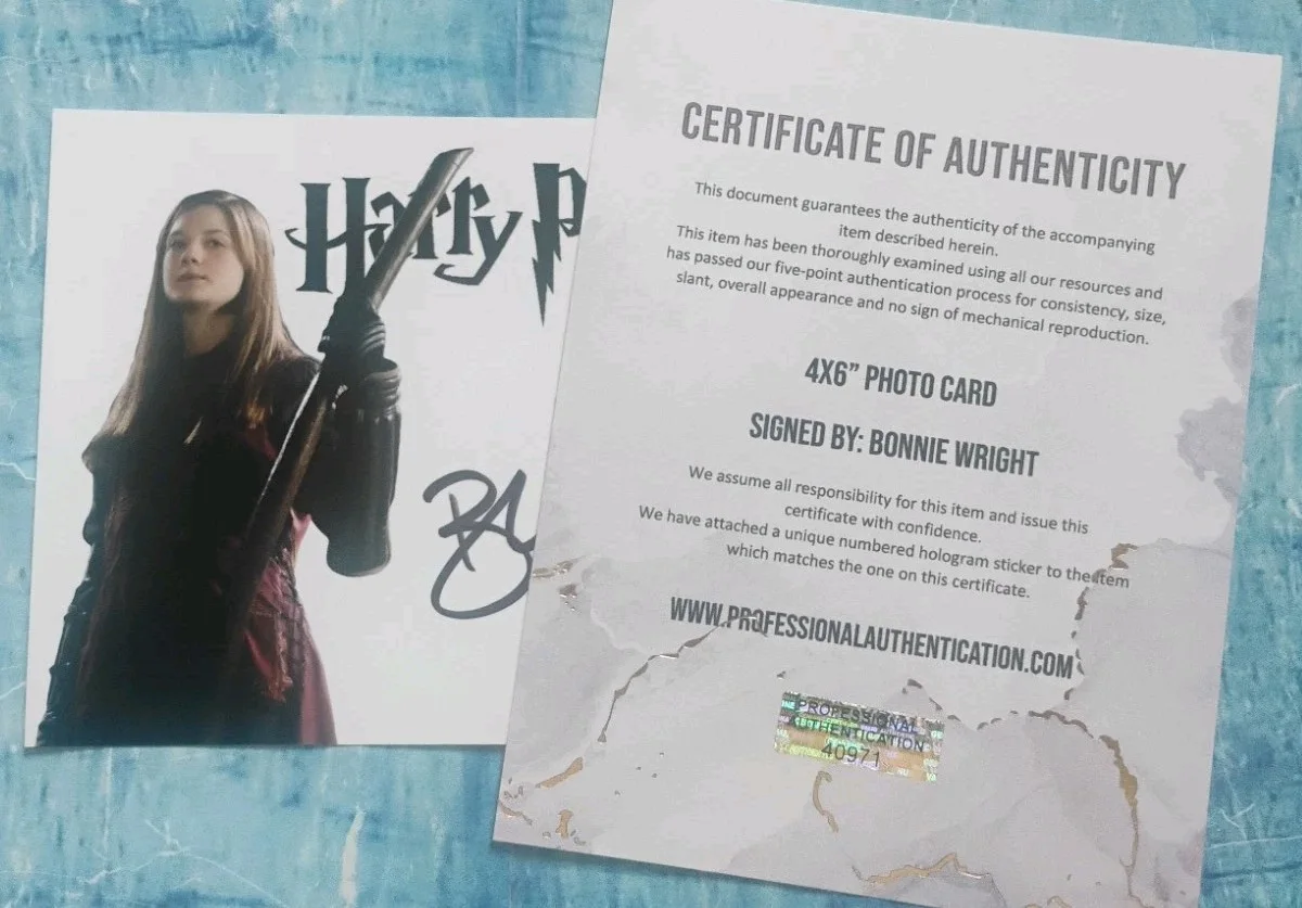 Bonnie Wright Hand Signed Autograph Photo COA Harry Potter NO US TARIFFS, изображение 4
