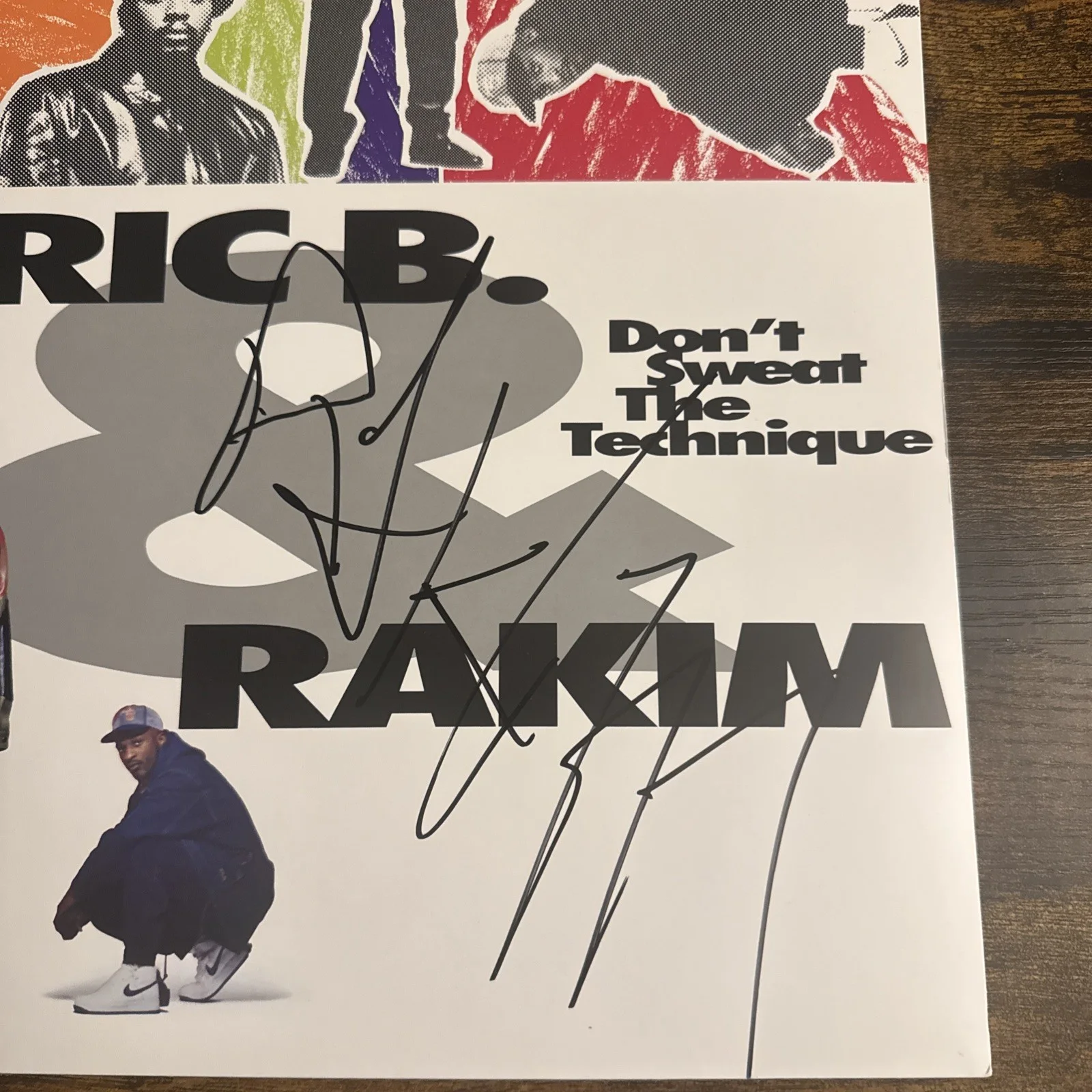 RAKIM THE GOD SIGNED DON'T SWEAT THE TECHNIQUE ALBUM VINYL RECORD BECKETT Coa, изображение 2