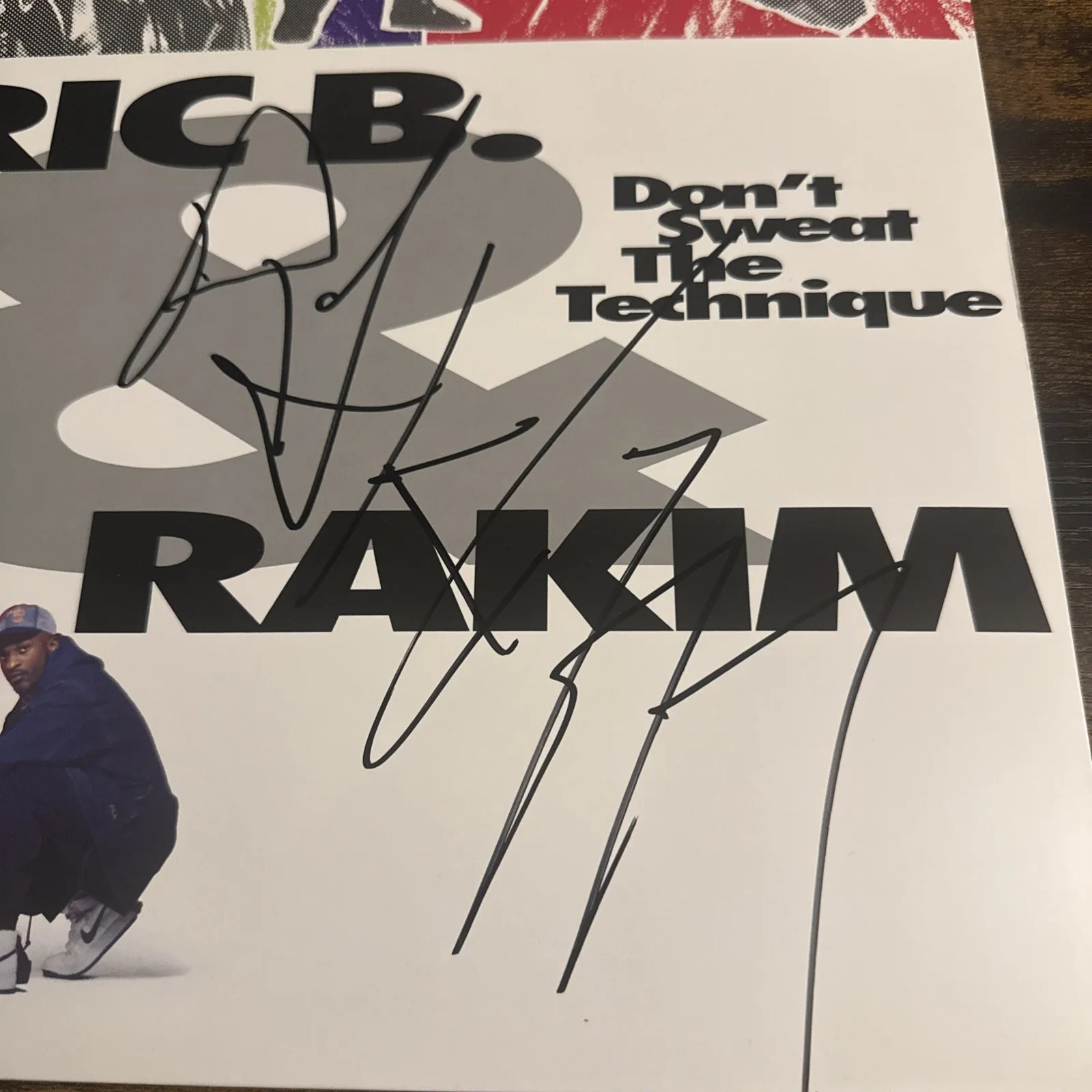 RAKIM THE GOD SIGNED DON'T SWEAT THE TECHNIQUE ALBUM VINYL RECORD BECKETT Coa, изображение 3