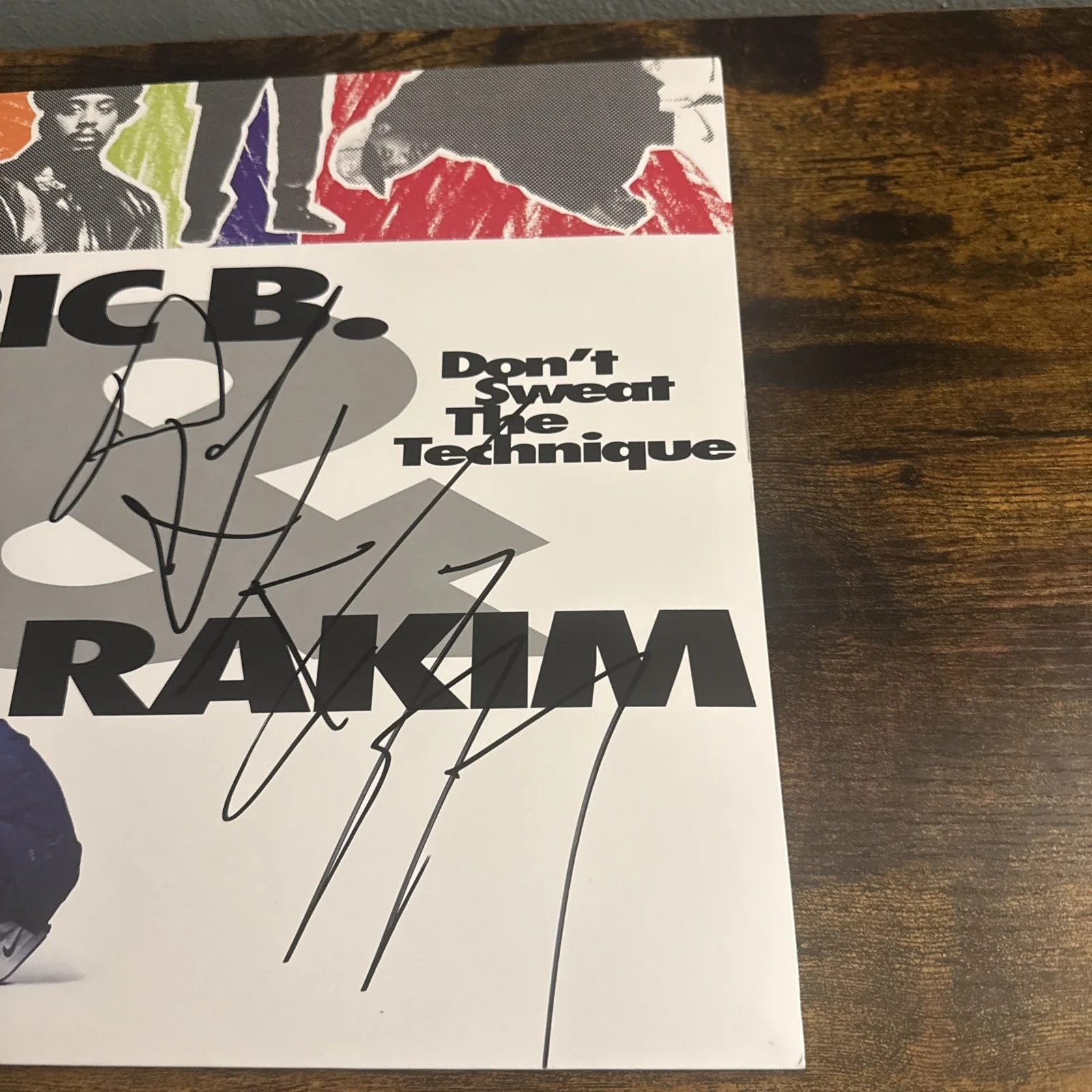 RAKIM THE GOD SIGNED DON'T SWEAT THE TECHNIQUE ALBUM VINYL RECORD BECKETT Coa, изображение 5