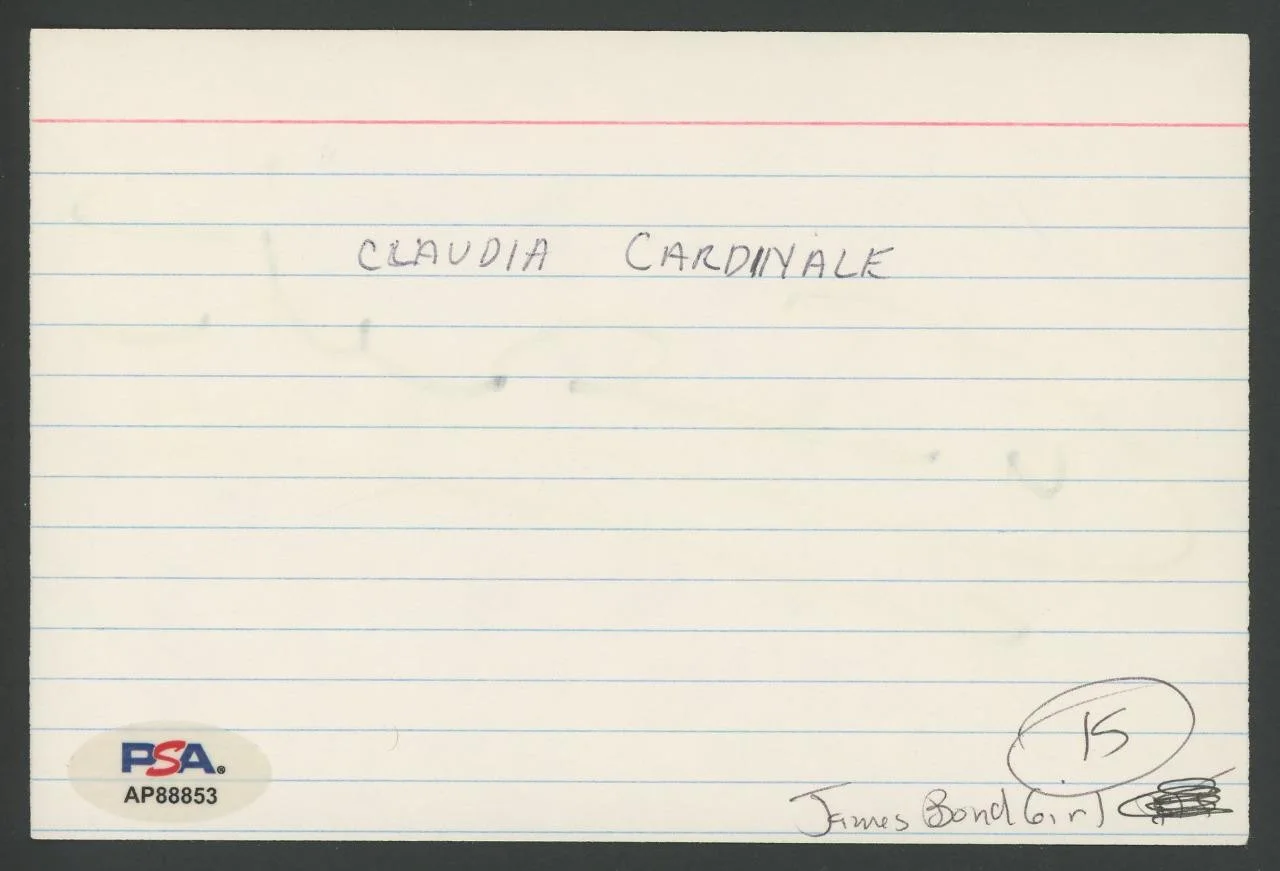 Claudia Cardinale — CLAUDIA CARDINALE signed 4x6 index card | "Pink Panther" - autograph PSA/DNA, image 2