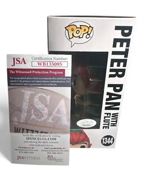 Blayne Weaver — Blayne Weaver Signed Peter Pan w/ Flute Funko Pop! #1344 Disney 70th (JSA), image 3