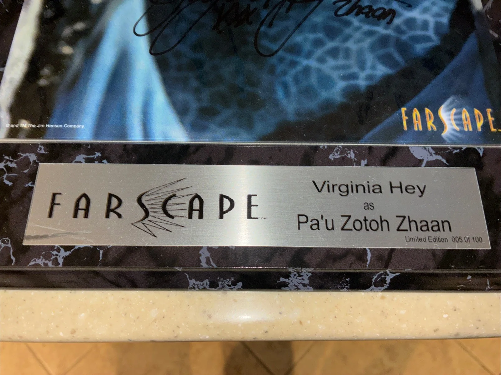 Virginia Hey — Virginia Hey As Pa’u Zotoh Zhaan 10x15 Signed Photo Farscape Autograph 005/100, изображение 3