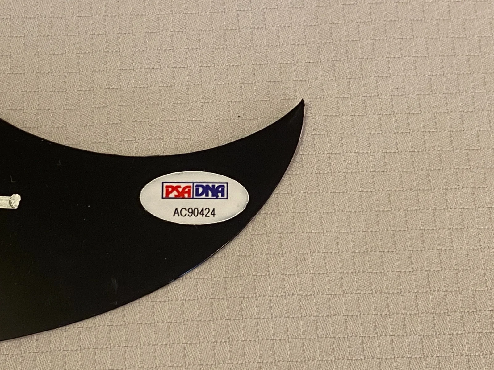 Les Paul Autographed Auto Signed Acoustic Guitar Pickguard Music PSA DNA Black, image 3