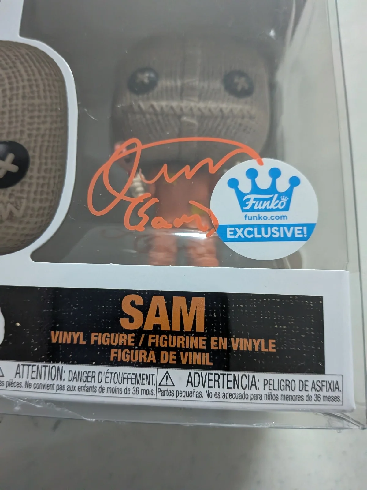 Quinn LORD Signed Exclusive FUNKO POP Sam Trick R Treat Autograph BAS COA, image 2