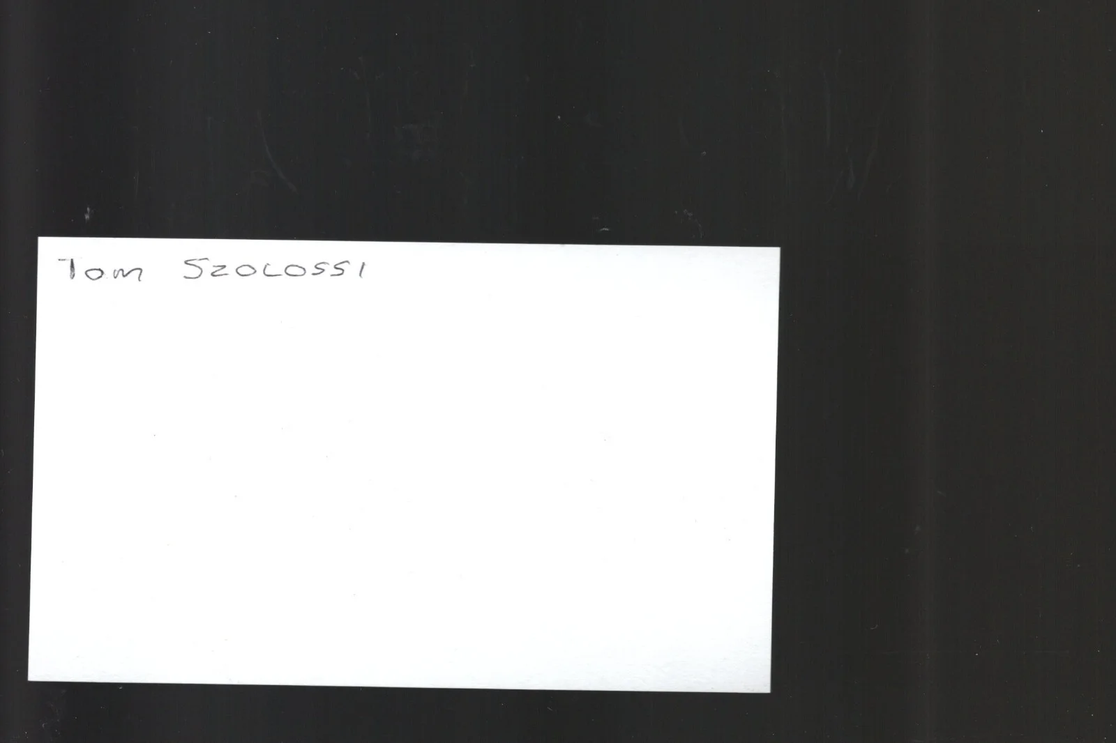 Tom Szollosi - Writer * Signed Index Card * - Three O'Clock High - Star Trek, image 2