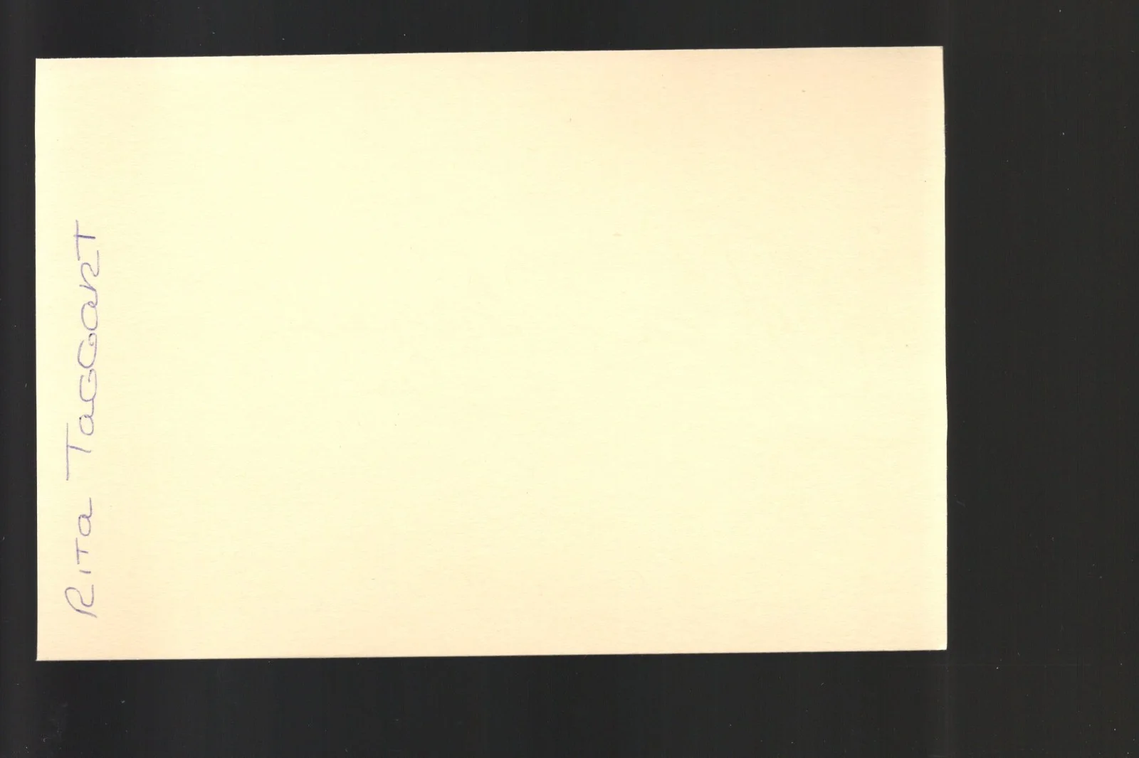 Rita Taggart - Actress * Signed Index Card * - Coach - Night Court, image 2
