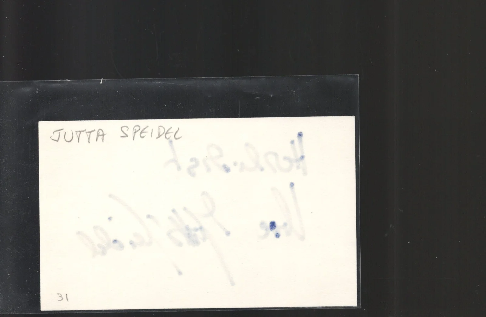Jutta Speidel - Actress * Signed Index Card * Tage, die es nicht gab, изображение 2