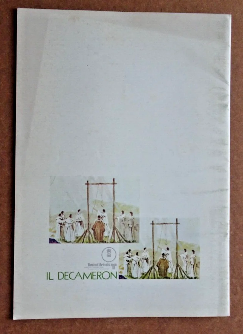 Il Decameron Movie Programme Japan 1971 Pier Paolo Pasolini Franco Citti, image 2