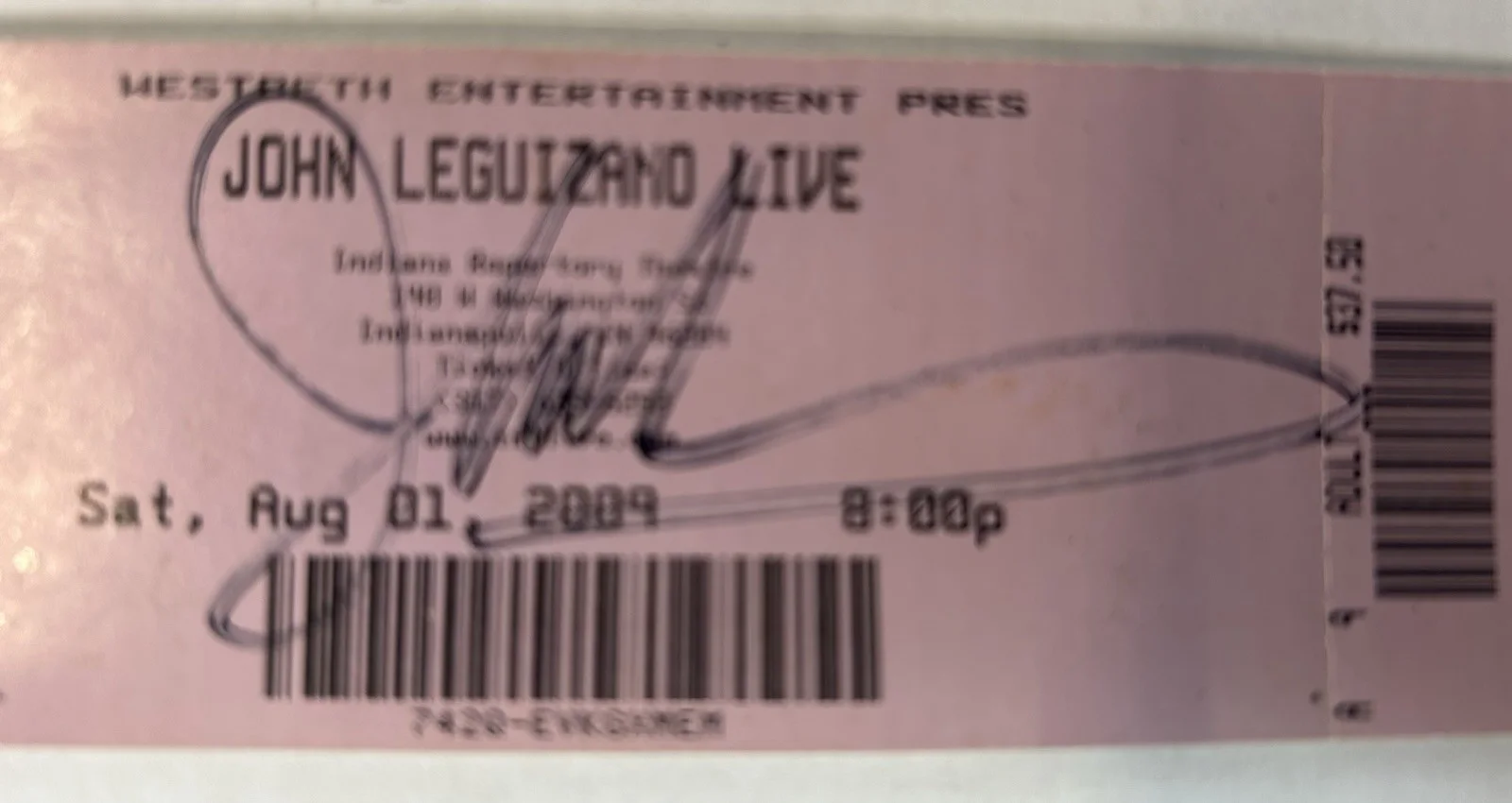 John Leguizamo — JOHN LEGUIZAMO SIGNED CONCERT TICKET AUTOGRAPHED ACTOR COLOMBIA, изображение 2
