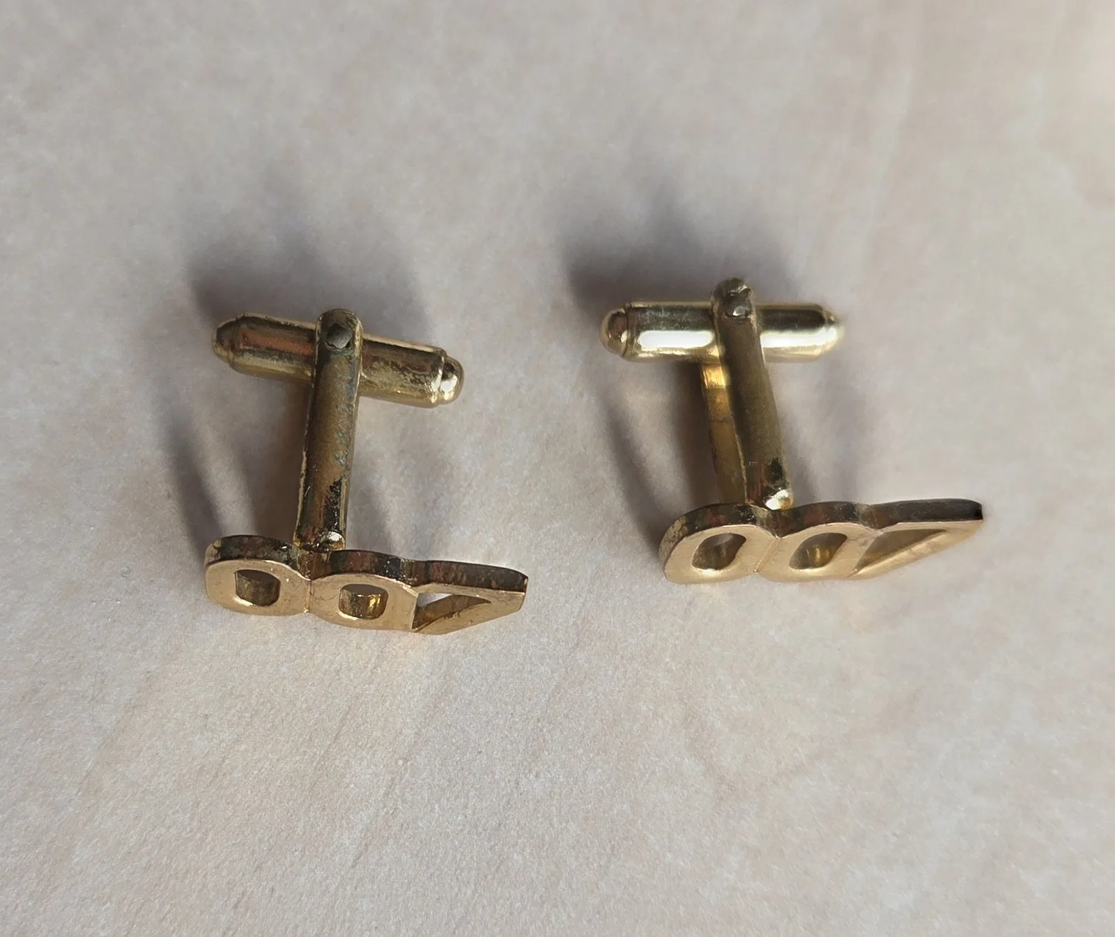 Vintage Cufflinks Logo badges James Bond 007 Film Movie, изображение 2