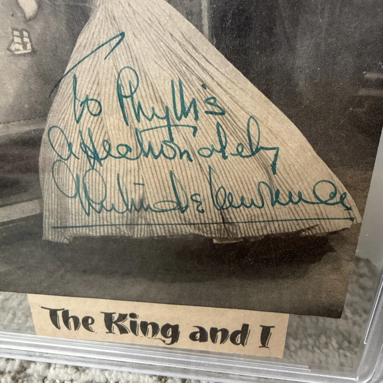 Gertrude Lawrence Signed PSA COA SLAB Slabbed The King I Broadway St. James, image 3