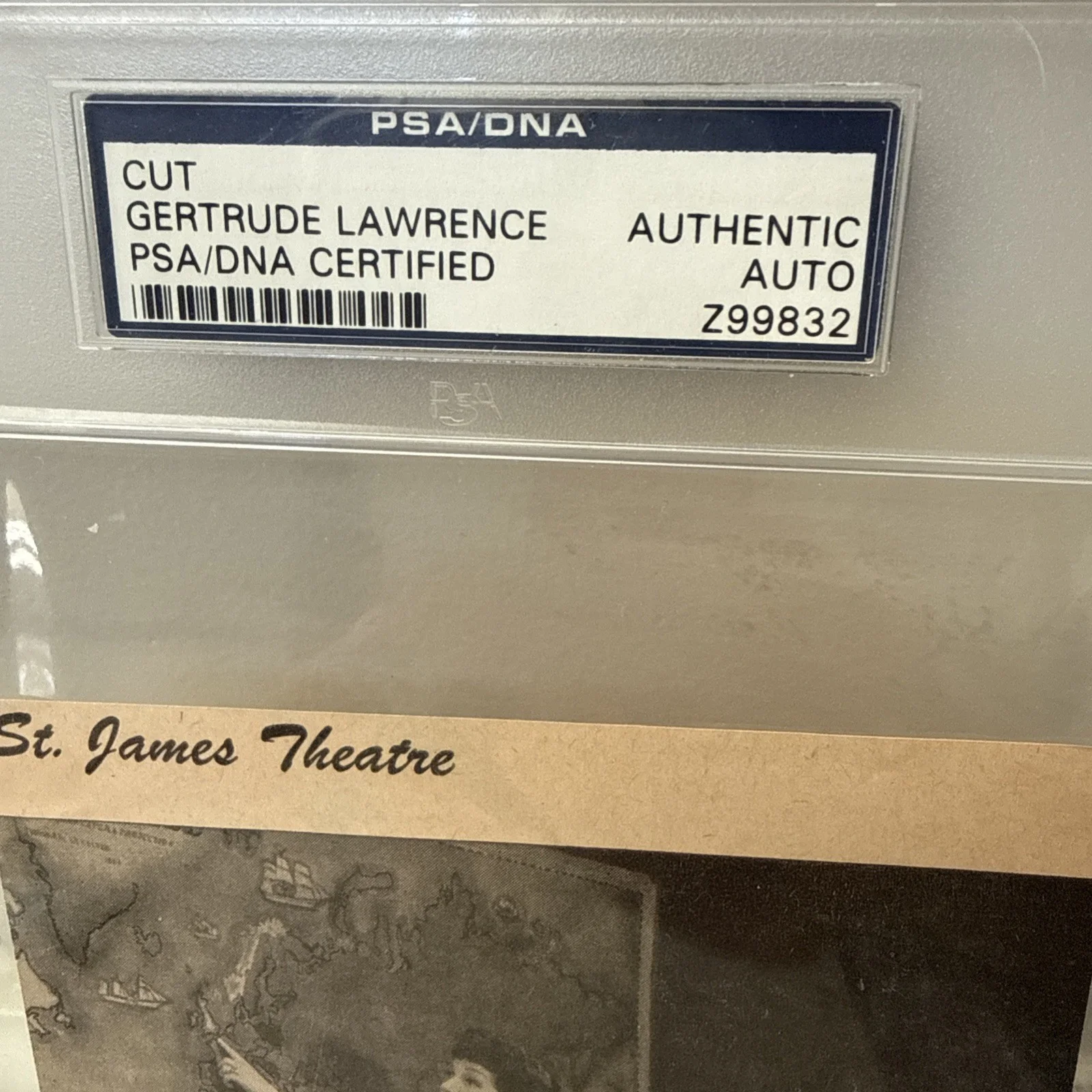Gertrude Lawrence Signed PSA COA SLAB Slabbed The King I Broadway St. James, image 4