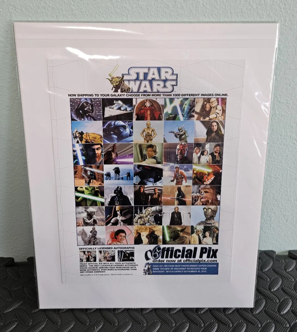 Emperor Palpatine Star Wars 11x14 matted Official Pix Photo Celebration VI, изображение 2