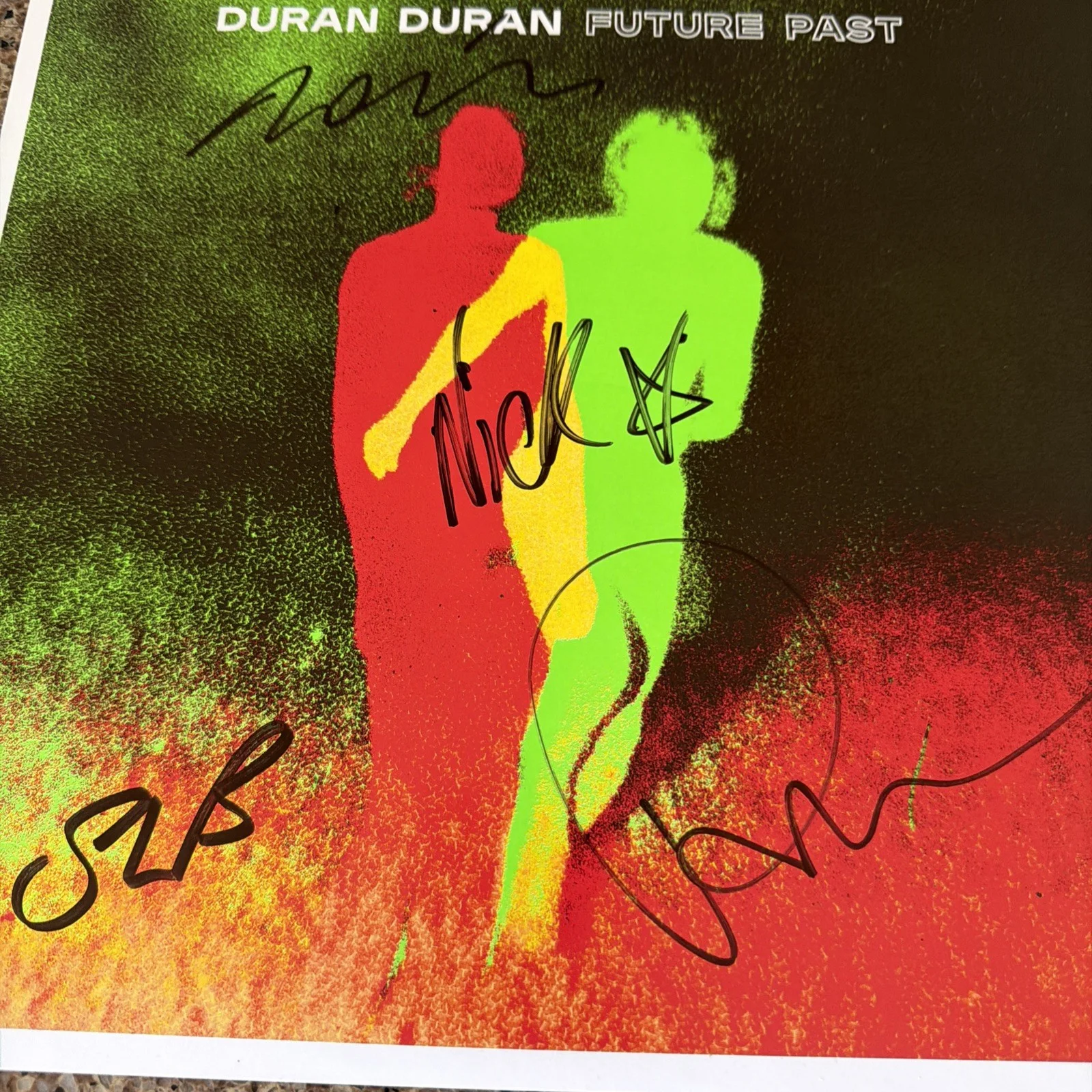 Duran Duran Signed "Future Past" 12x12 LP Insert w/ JSA COA ~ 2021 Entire Band, изображение 2