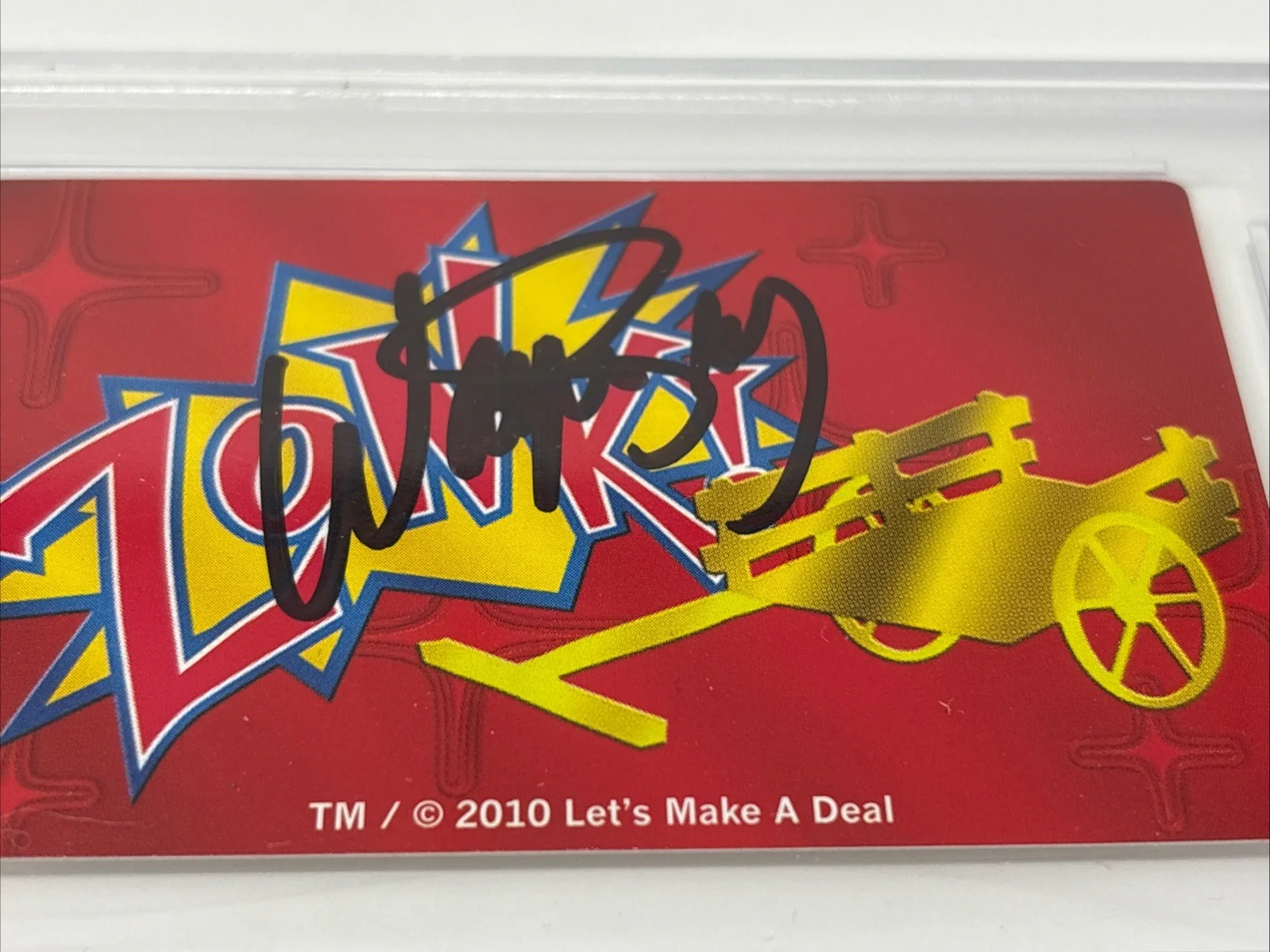 Wayne Brady — Wayne Brady Signed Let's Make A Deal Game Novelty Zonk Card TV Show PSA/DNA, изображение 2