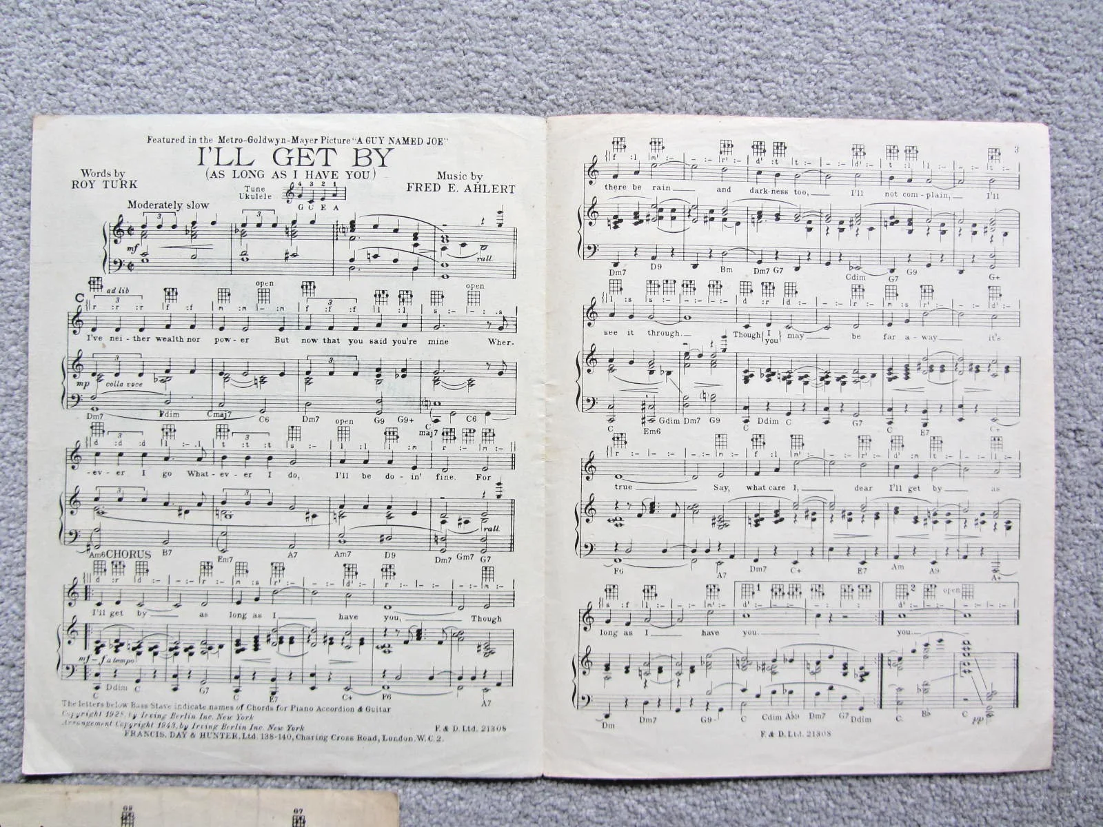 6 sheet music items from WWII films -Bogart/Spencer Tracy/Lucille Ball/Vera Lynn, изображение 5
