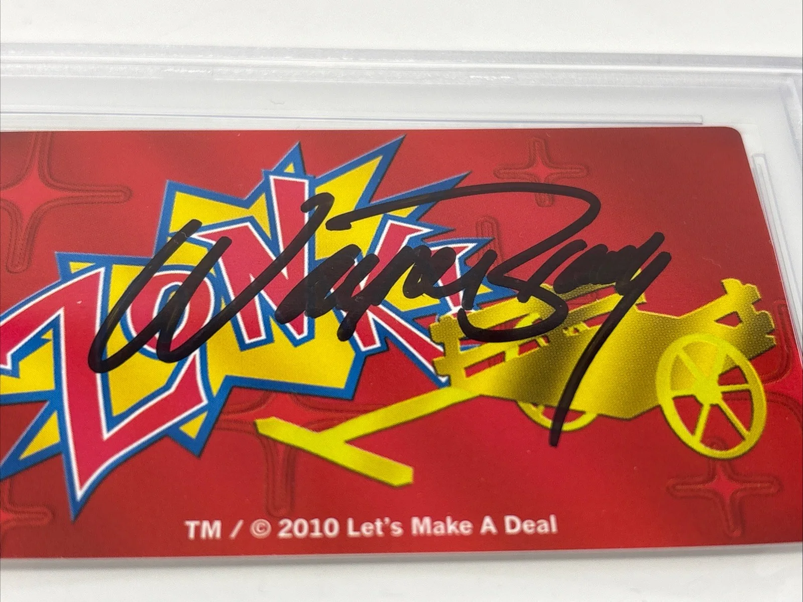 Wayne Brady — Wayne Brady Signed Let's Make A Deal Game Novelty Zonk Card TV Show PSA/DNA, изображение 2