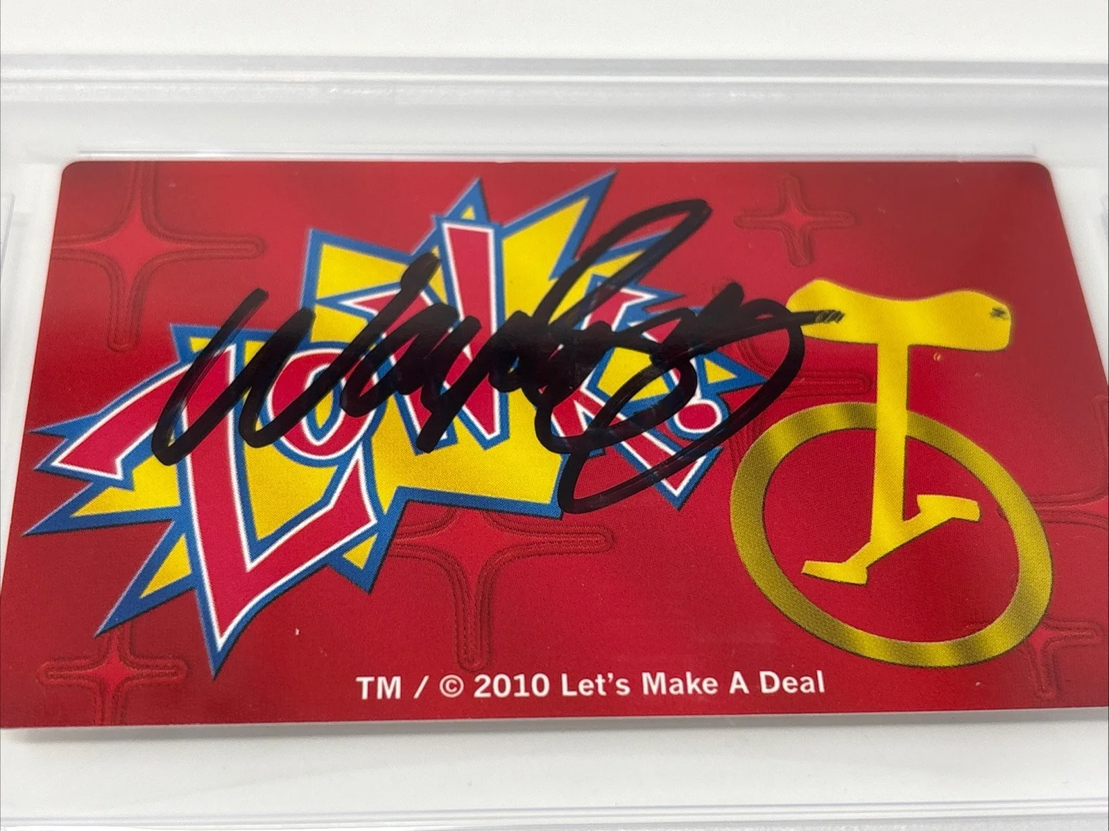 Wayne Brady — Wayne Brady Signed Let's Make A Deal Game Novelty Zonk Card TV Show PSA/DNA, изображение 2