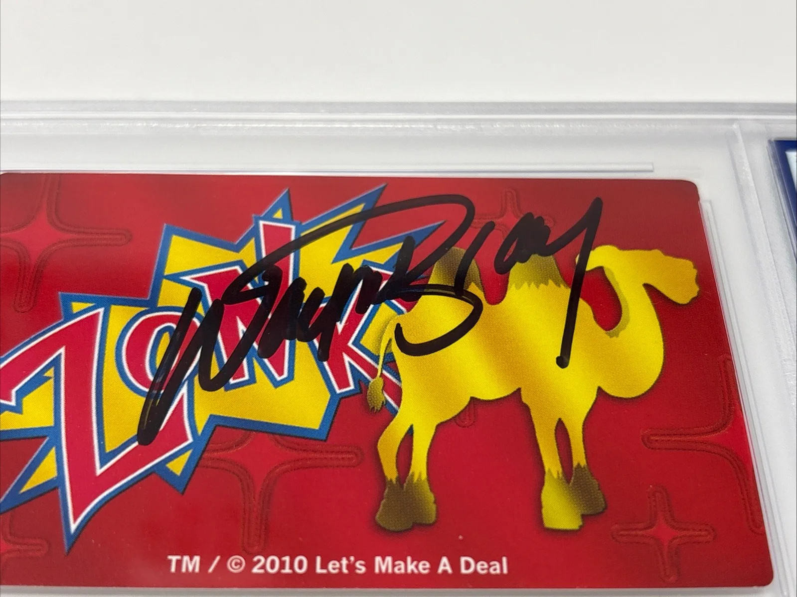 Wayne Brady — Wayne Brady Signed Let's Make A Deal Game Novelty Zonk Card TV Show PSA/DNA, изображение 2