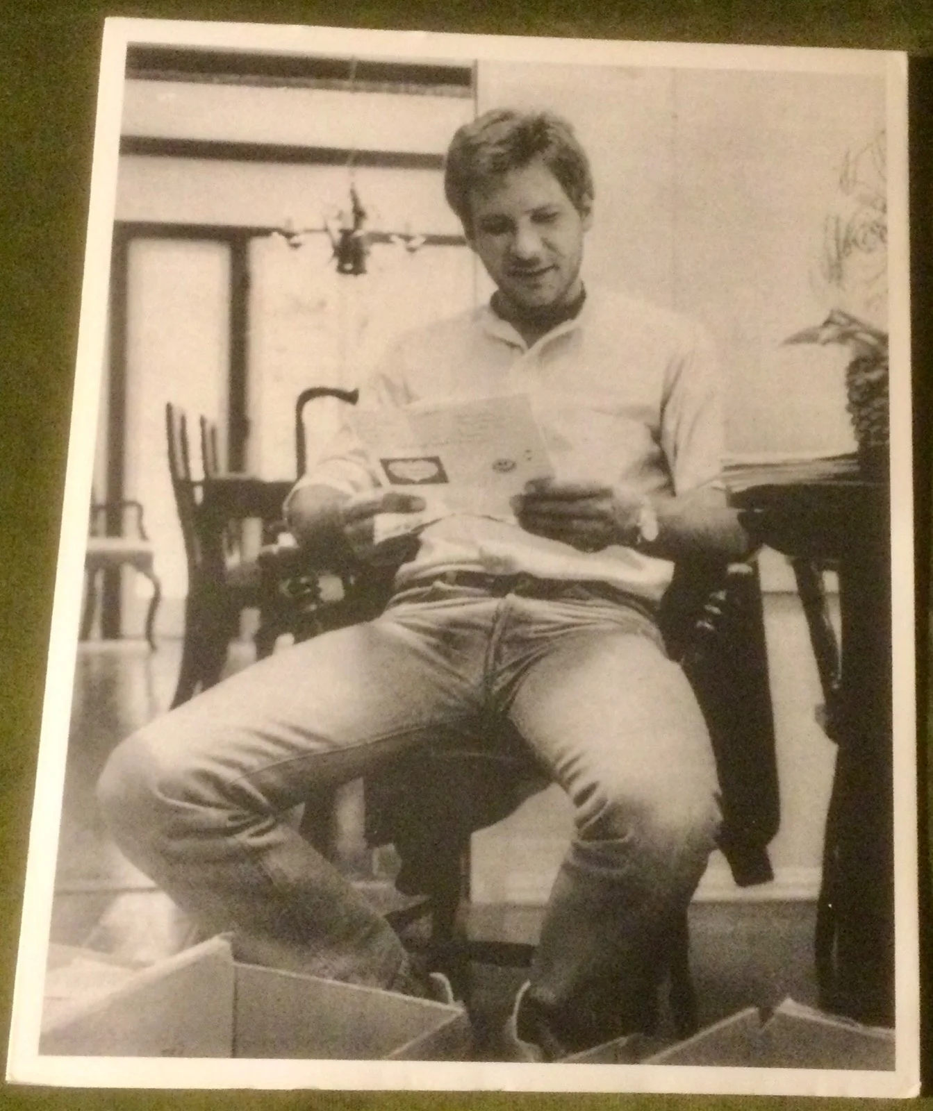 HARRISON FORD vintage 1980s photo-file foldout, image 2