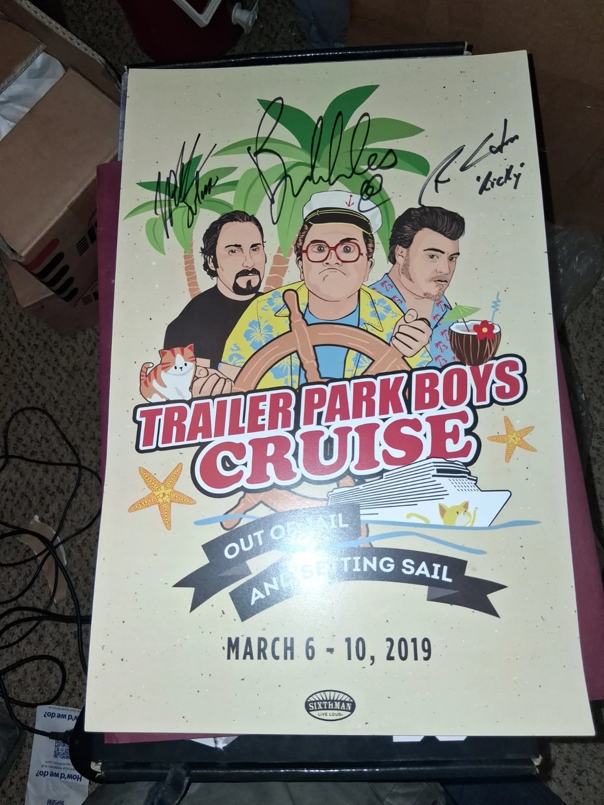 Trailer Park Boys Autographed Poster 2019 Cruse Ship, image 4