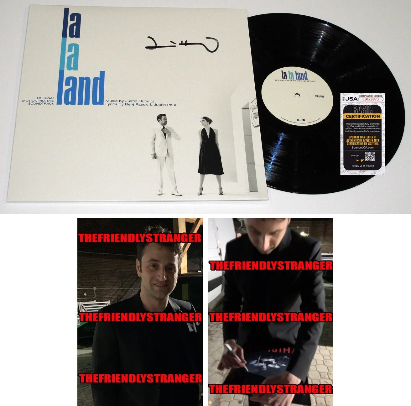 Justin Hurwitz — Justin Hurwitz signed "LA LA LAND" Vinyl Album a Ryan Gosling Emma Stone JSA COA