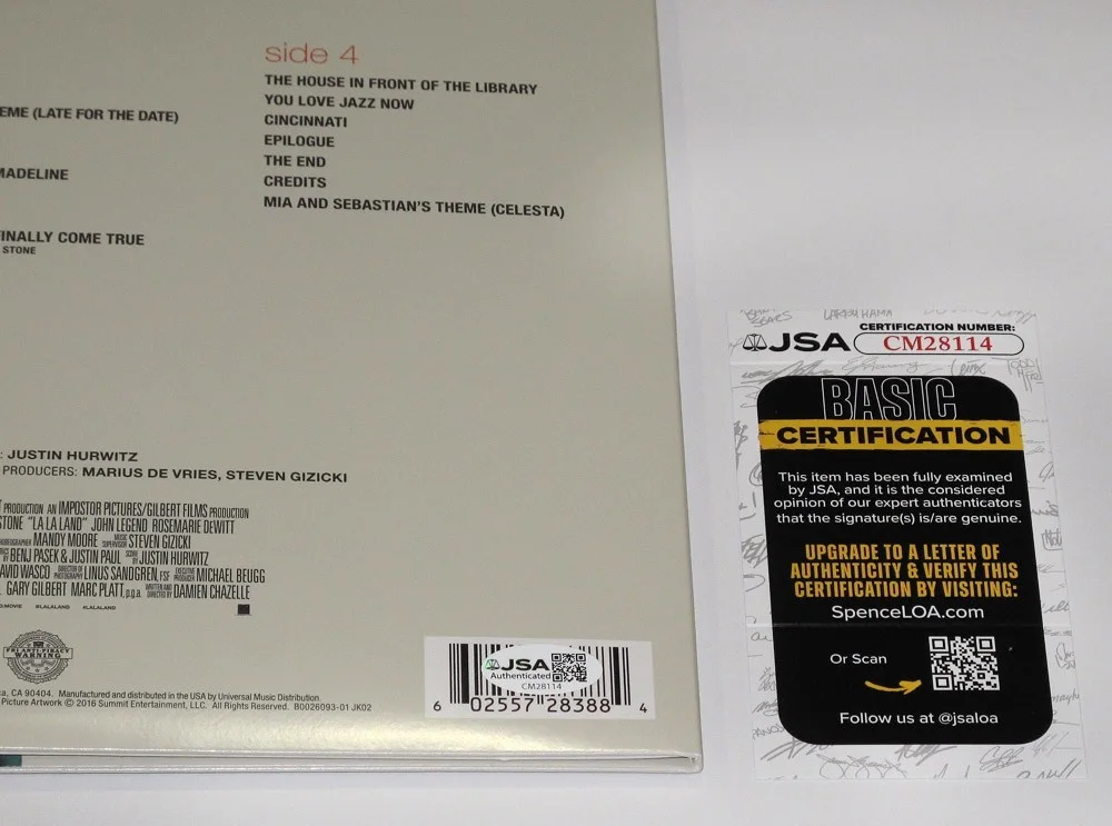 Justin Hurwitz — Justin Hurwitz signed "LA LA LAND" Vinyl Album GOSLING STONE b Composer JSA COA, изображение 3