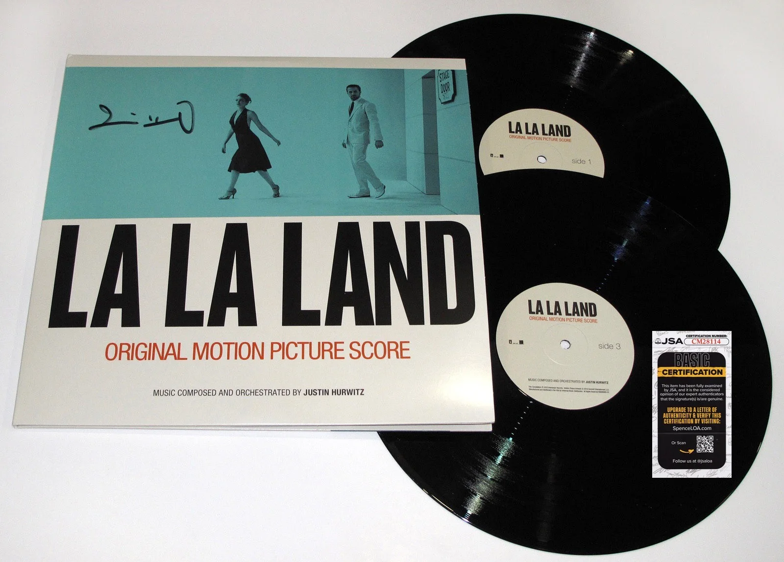Justin Hurwitz — Justin Hurwitz signed "LA LA LAND" Vinyl Album GOSLING STONE b Composer JSA COA, изображение 4