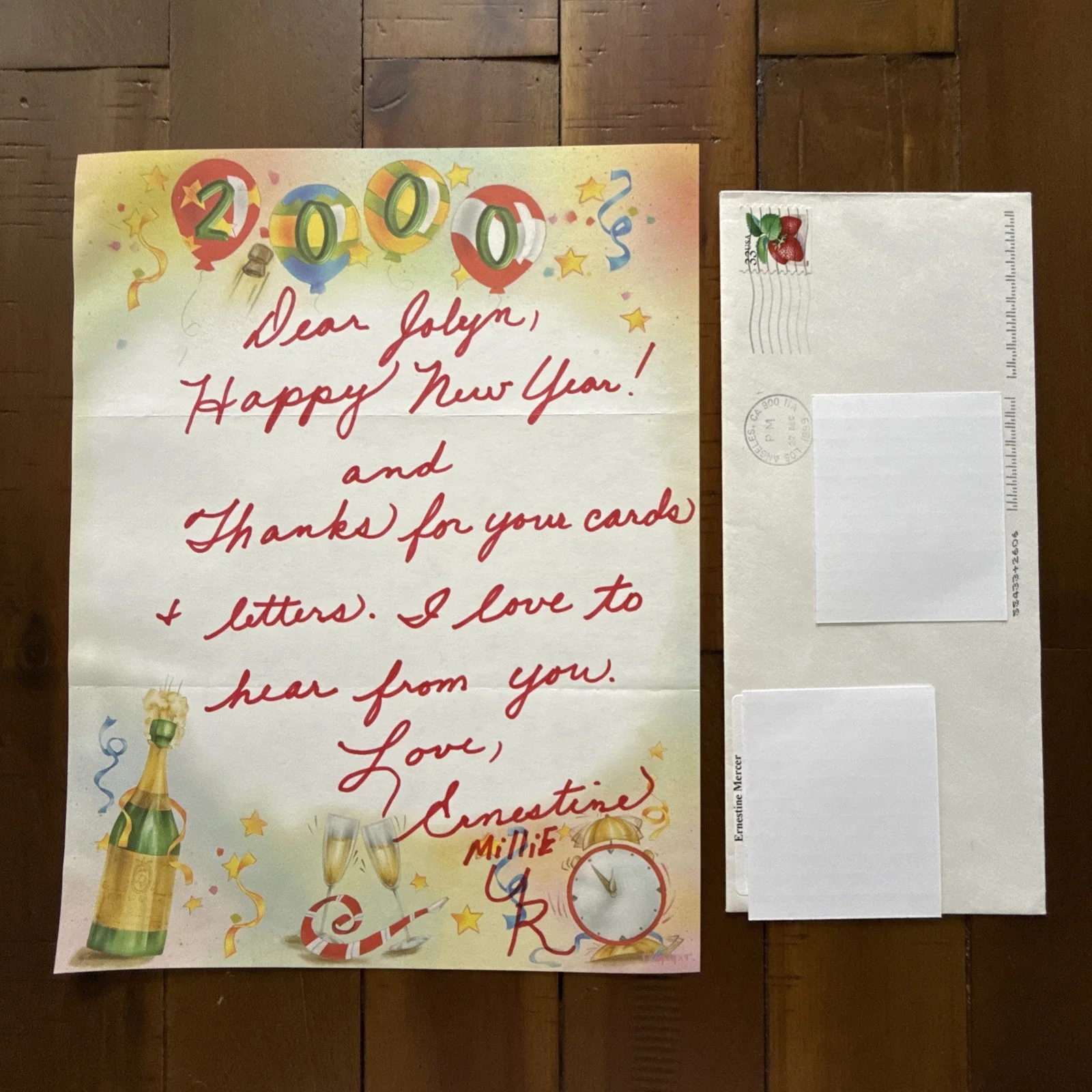 Ernestine Mercer — ERNESTINE MERCER "Millie" The Young & Restless Signed Autographed letters Casper, изображение 5