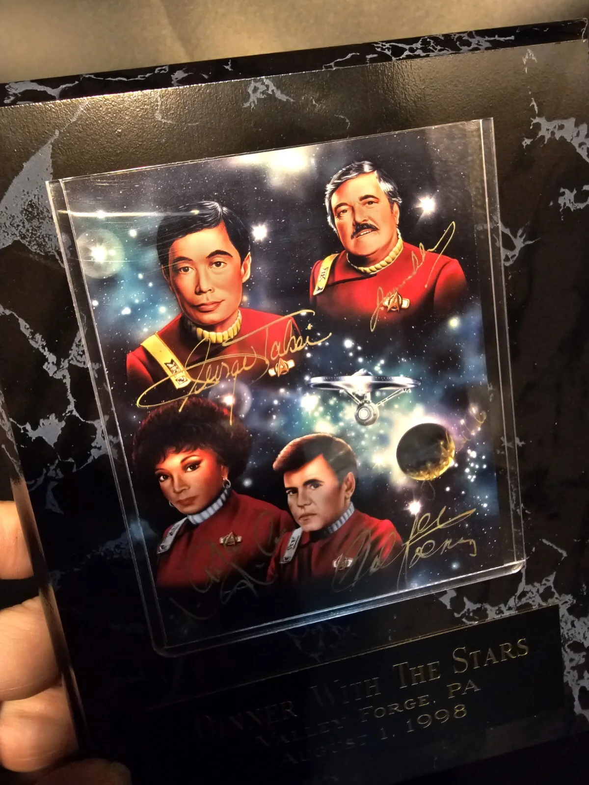 James Doohan, George Takei, Nichelle Nichols, Walter Koenig — Star Trek "Fab Four" Autographed Picture Photo Doohan, Koenig, Takei, & Nichols, изображение 3