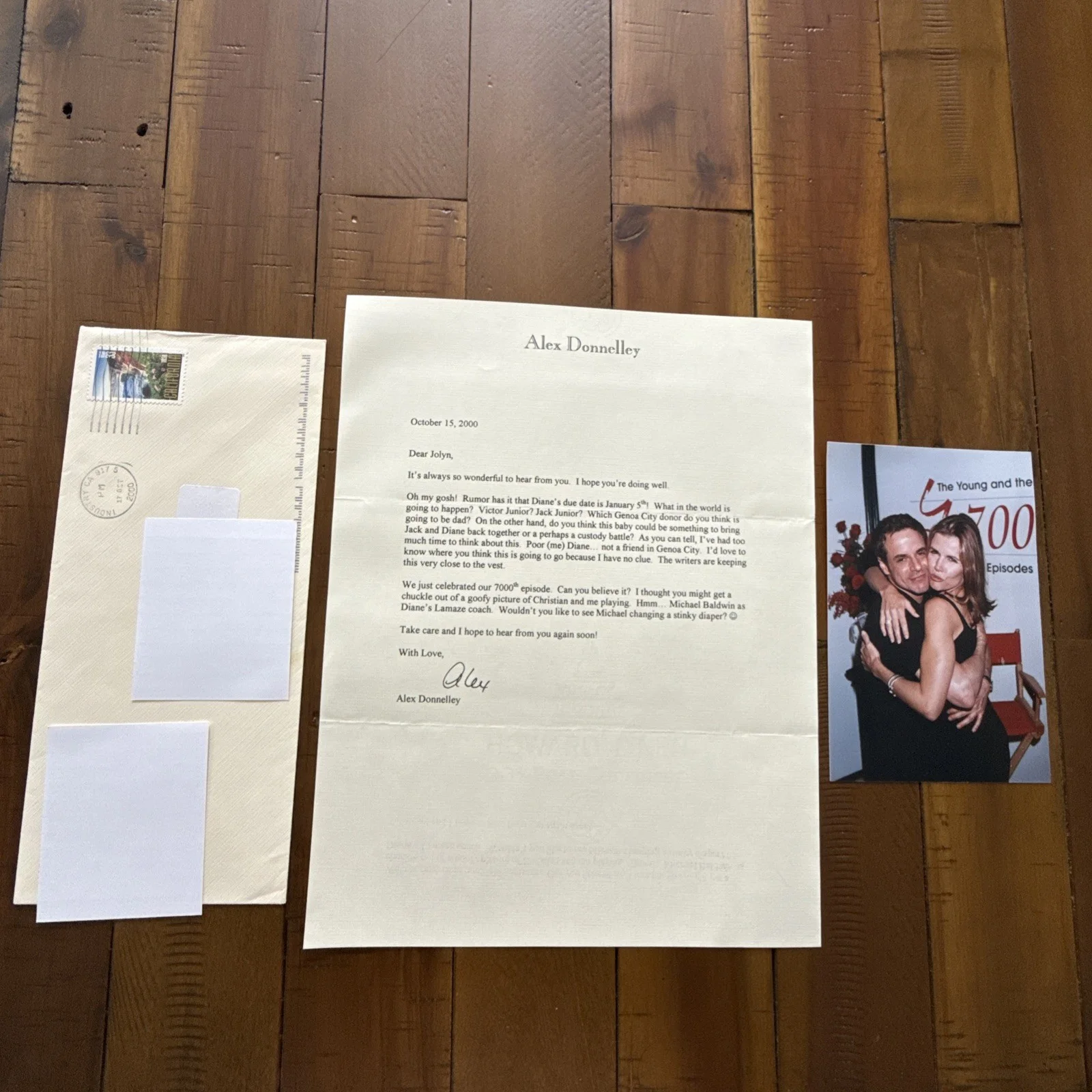 Alex Donnely — ALEX DONNELLEY Diane The Young & Restless 4x7.5 XMAS card Photo Signed Autograph, изображение 4