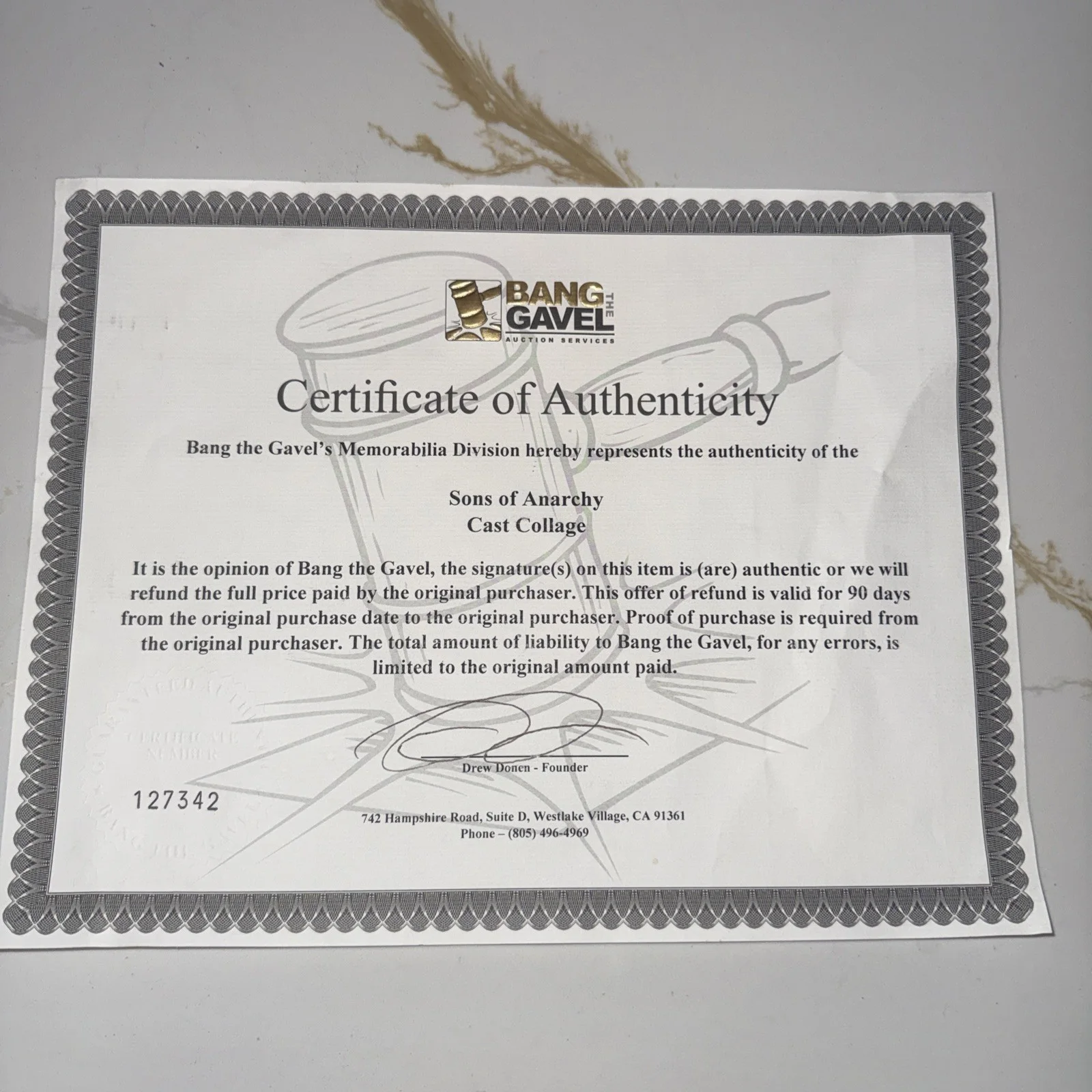 Charlie Hunnam/Ryan Hurst/Ron Pearlman — Price is firm!!!! Sons Of Anarchy Signed Cast(READ) Photo Autographed COA, image 5