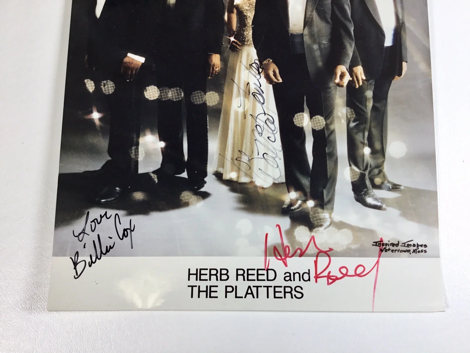 Herb Reed & The Platters Autograph Promo Photo 8 X 10, image 3