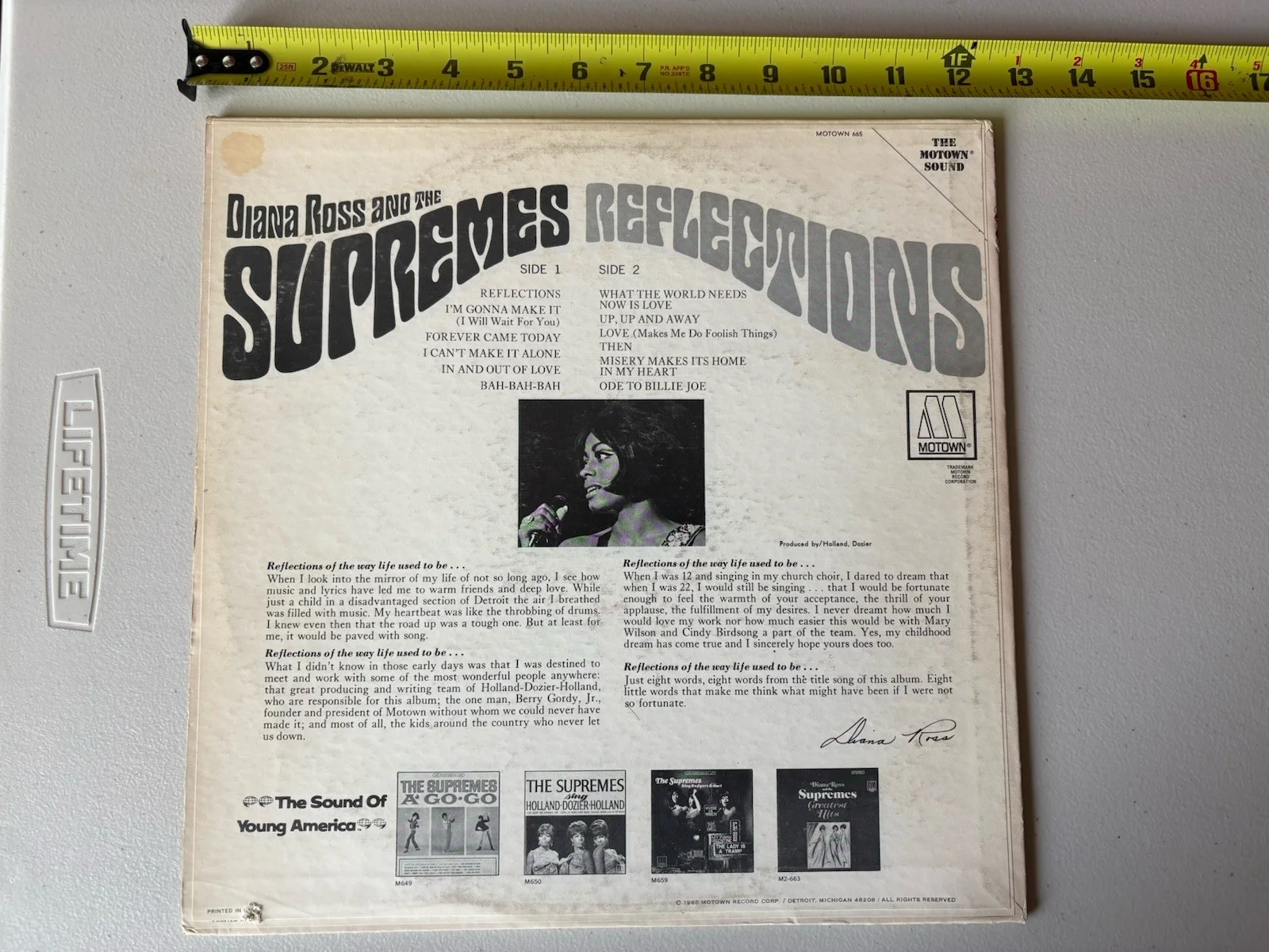 Diana Ross & The Supremes Reflections Autographed Album PAAS COA 277, изображение 5