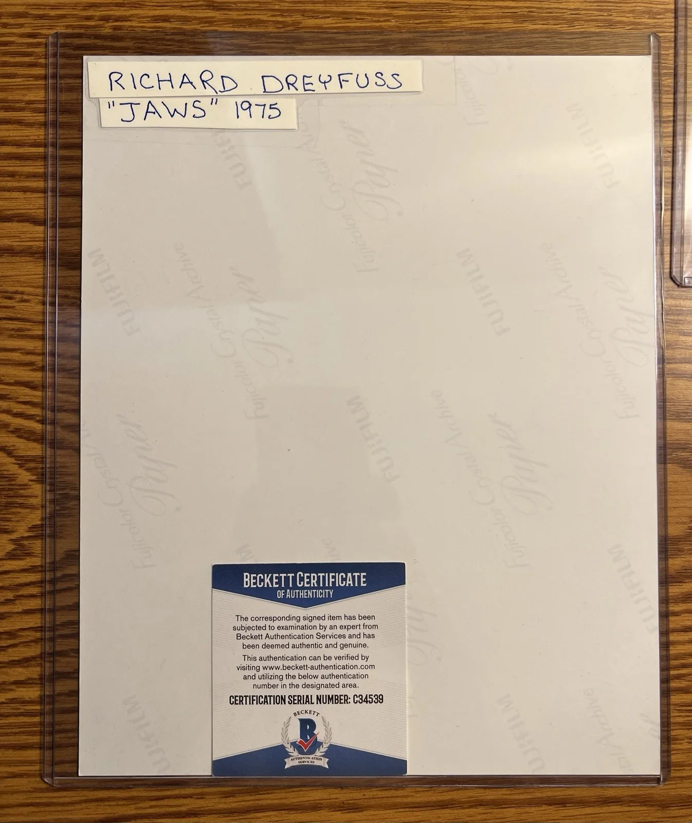 RICHARD DREYFUSS JAWS BECKETT CERTIFIED SIGNED 8x10 PHOTO 1000% AUTHENTIC, image 2