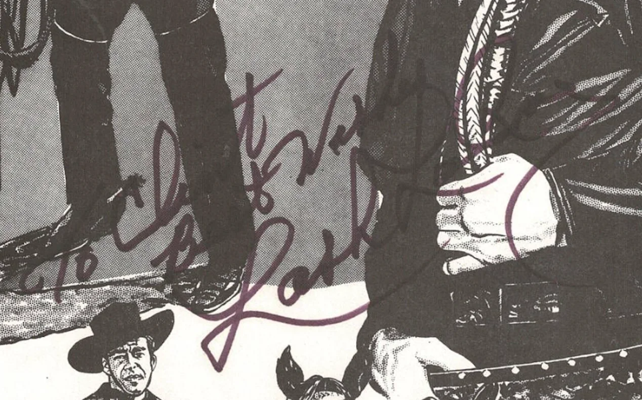 Lash LaRue Western Star Autographed Signed Magazine Photo AMCo COA 23327, изображение 2