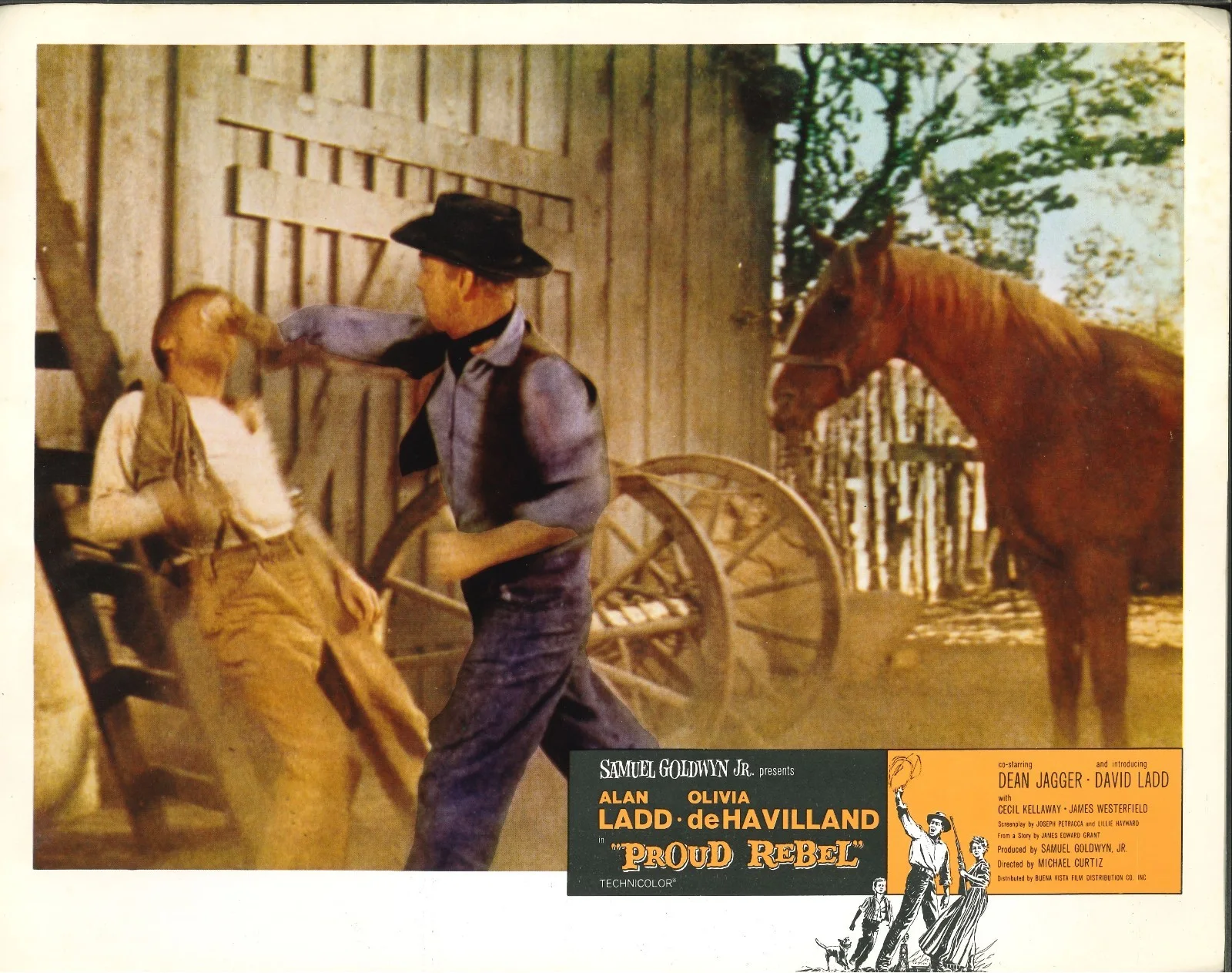 Proud Rebel 6x ORIGINAL US Lobby Cards Olivia de Havilland Alan Ladd 1958, изображение 4