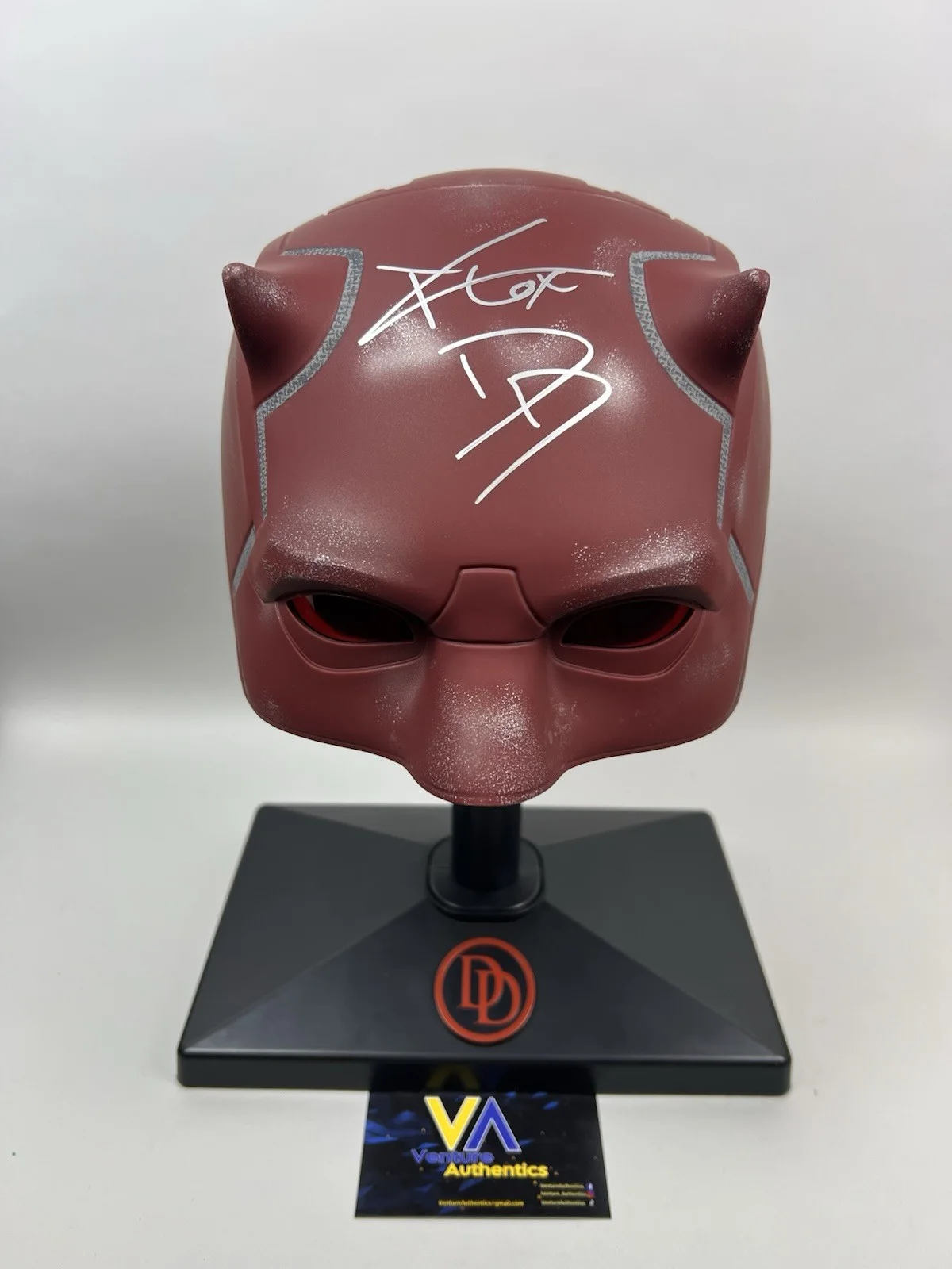 Charlie Cox — Charlie Cox Signed Daredevil Disney Parks Helmet w/ Box + JSA WITNESS COA