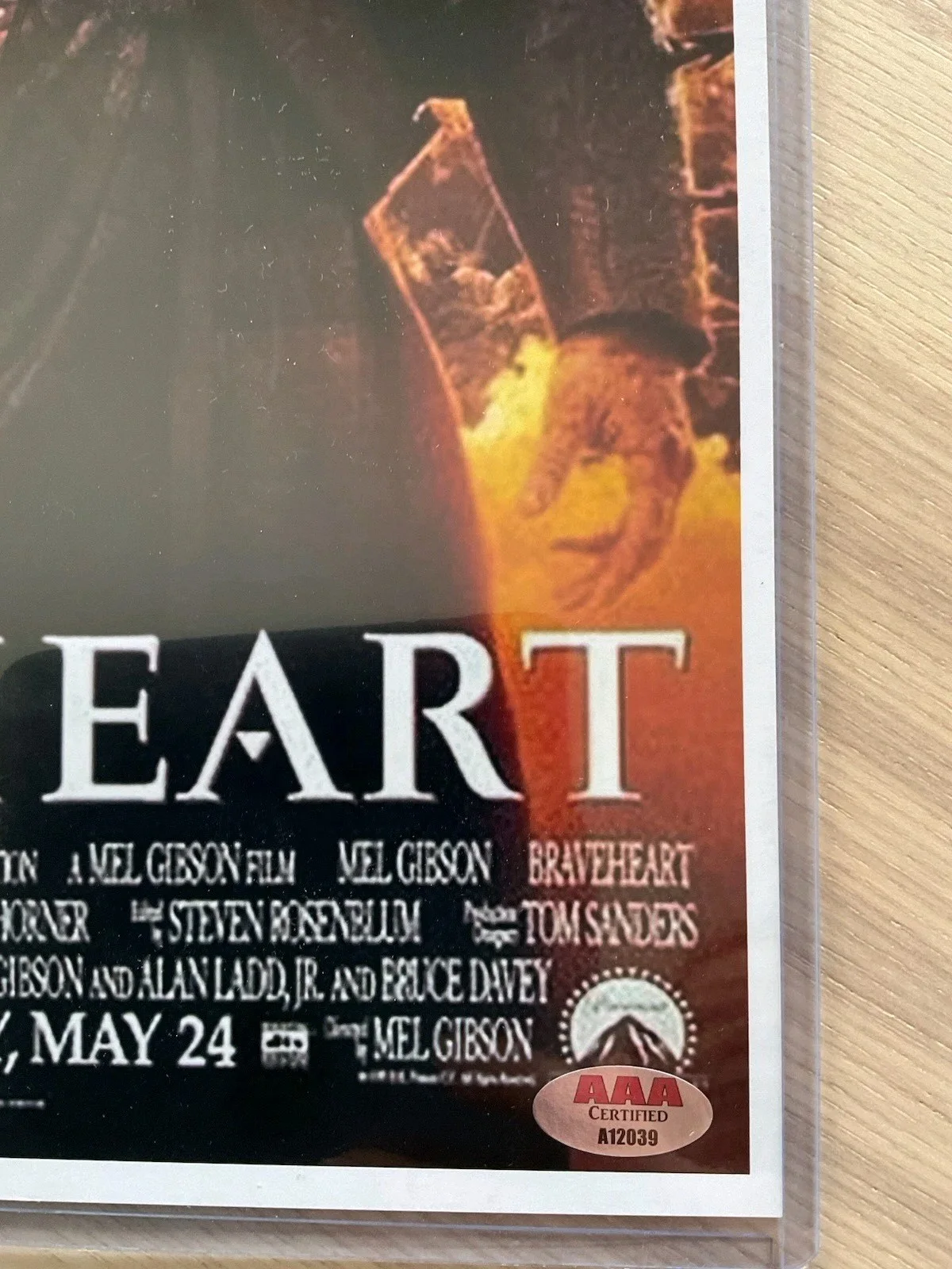 Brave Heart Autographed Poster with Certificate of Authenticity 11x17, изображение 4
