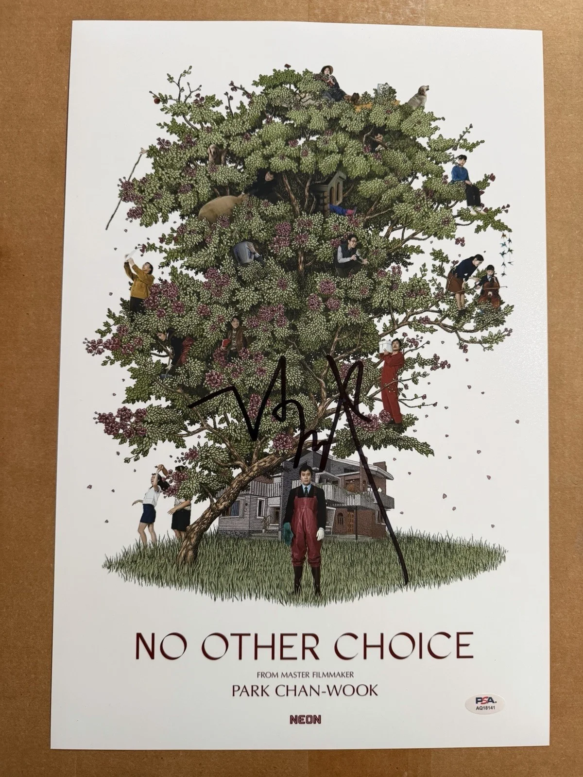 Park Chan-Wook Signed No Other Choice 12x18 Poster Autograph Exact Proof PSA COA, image 2