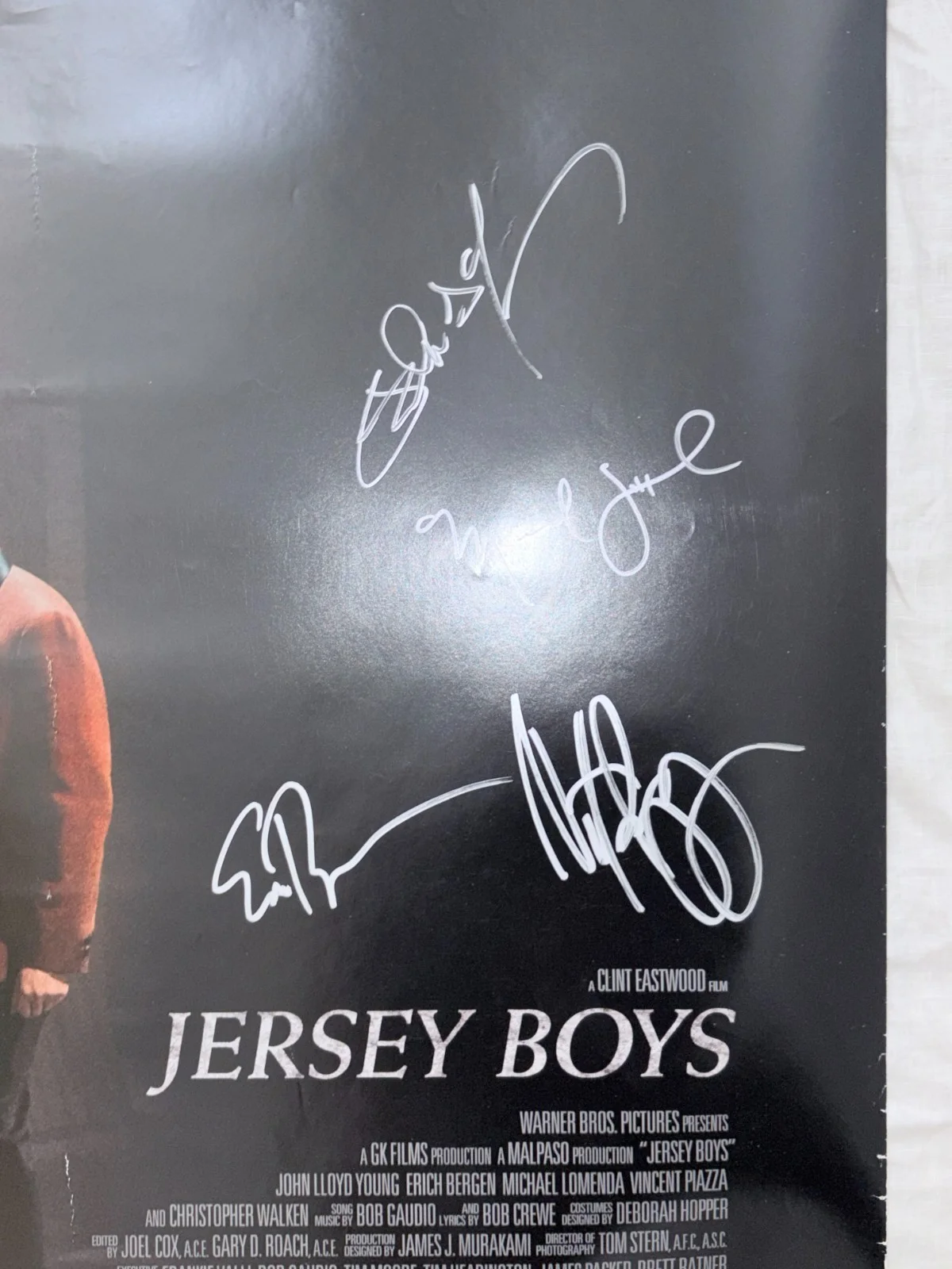 John Lloyd Young — Jersey Boys Cast Signed DS Movie Poster 27x40 John Lloyd Young Tony Award Winner, изображение 2
