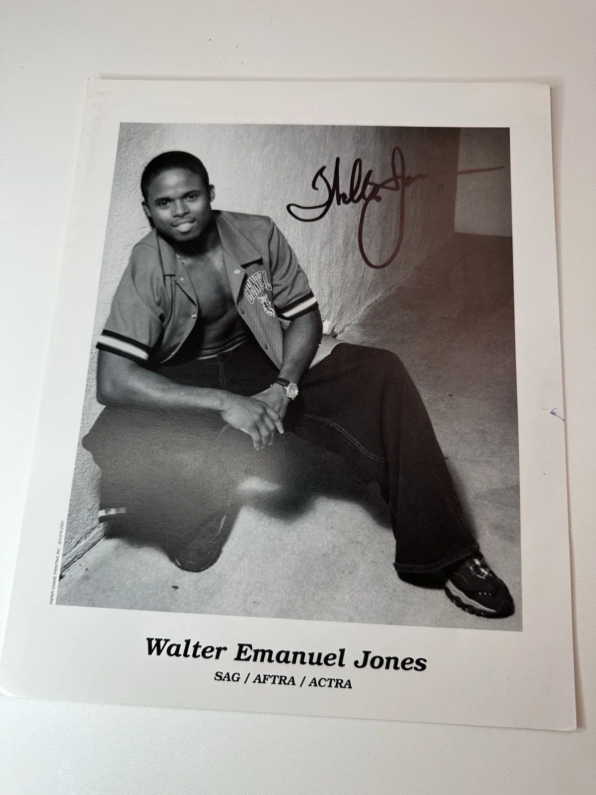 Walter Jones — Mighty Morphin Power Walter E Jones Black Ranger RARE VINTAGE signed 8x10 Photo, image 2
