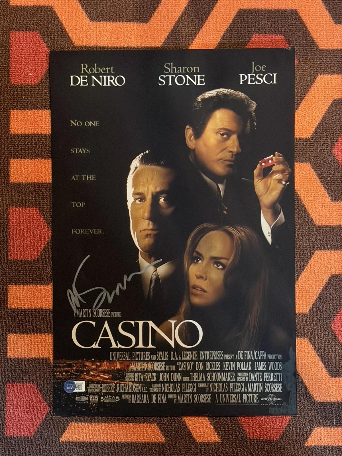 MARTIN SCORSESE — Martin Scorsese Signed Casino Mini Poster BAS Authenticated
