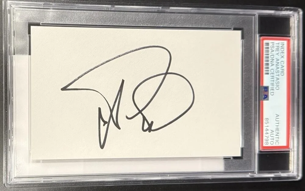 Trey Anastasio — Trey Anastasio Phish Signed Autograph PSA/DNA Slabbed Encapsulated 3x5 Card COA