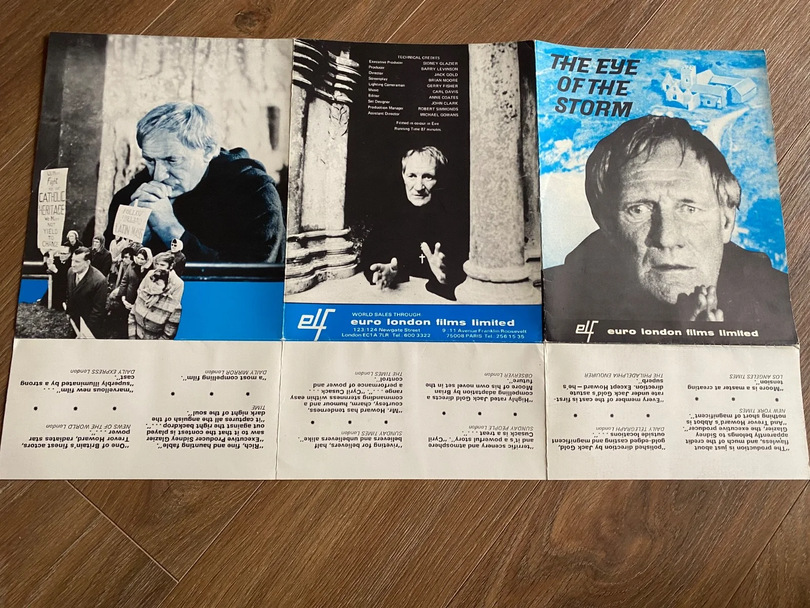 EYE OF THE STORM/CATHOLICS * THEATRICAL PROMOTIONAL FLYER * TREVOR HOWARD, изображение 5