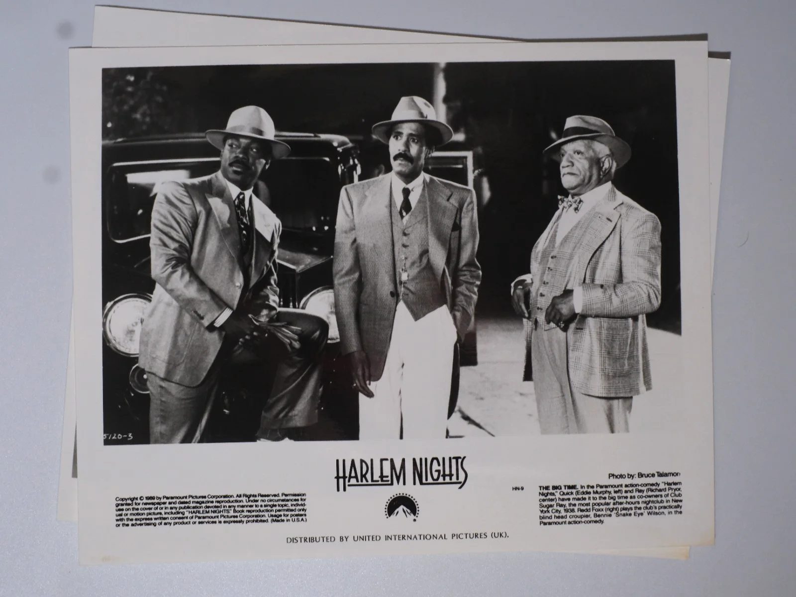 Harlem Nights Cinema Black & White Lobby Cards x6 Eddie Murphy Richard Pryor, изображение 3